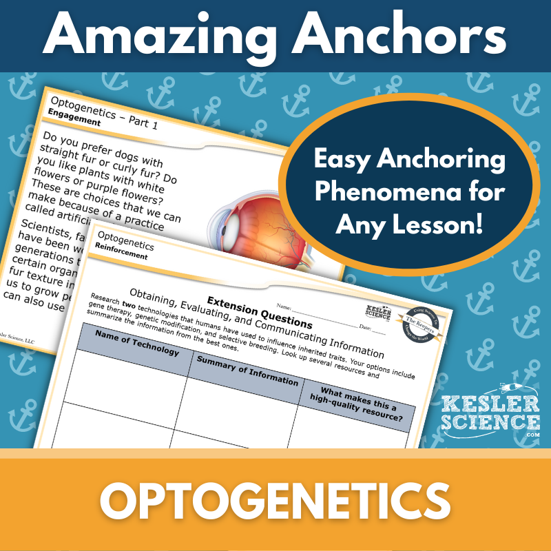 Amazing Anchors Inheritance of Desired Traits (Optogenetics) - NGSS MS LS4-5