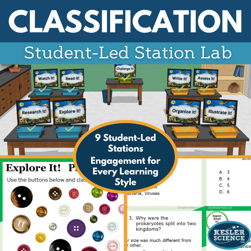 Classification of Living Things Station Lab - MS