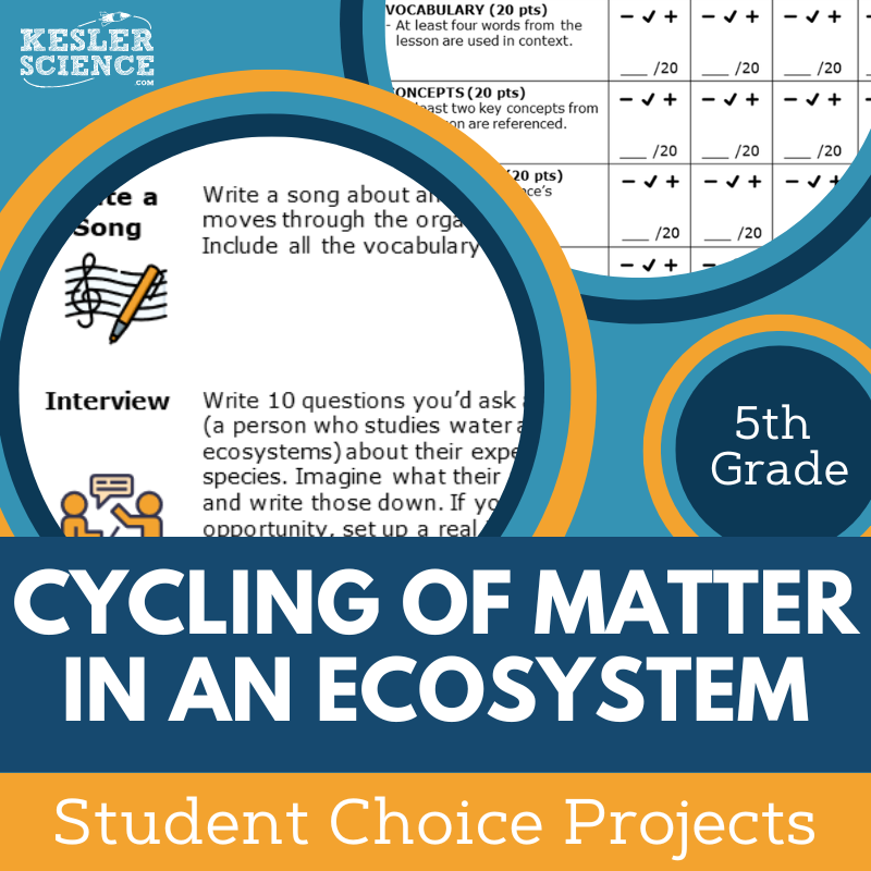 Cycling of Matter in an Ecosystem - Student Choice Projects - 5th Grade