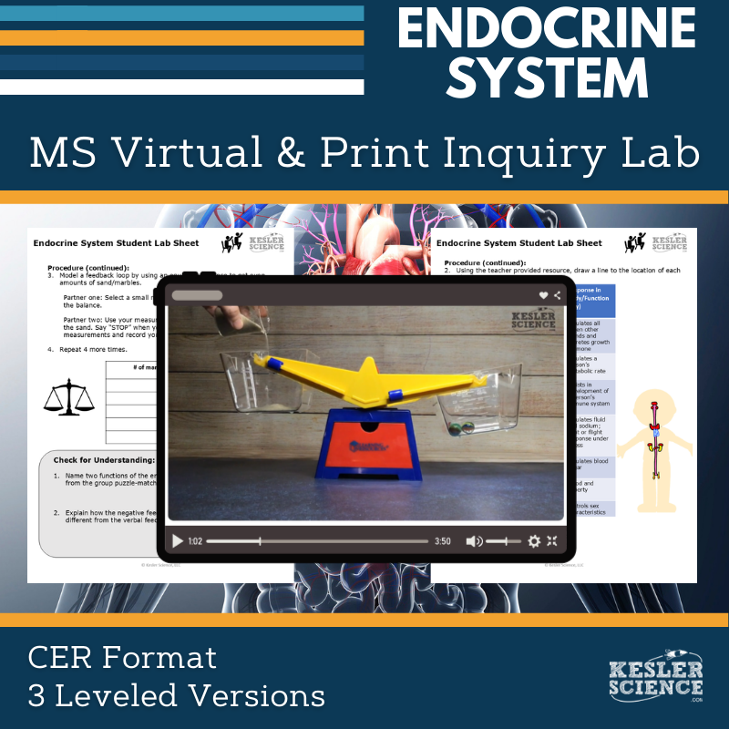 Endocrine System Digital Inquiry Lab - MS 6-8