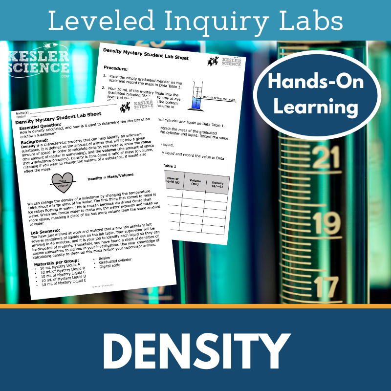 Density Inquiry Lab - MS 6-8 Science