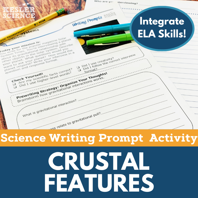 Writing Prompts - Crustal Features - MS 6-8