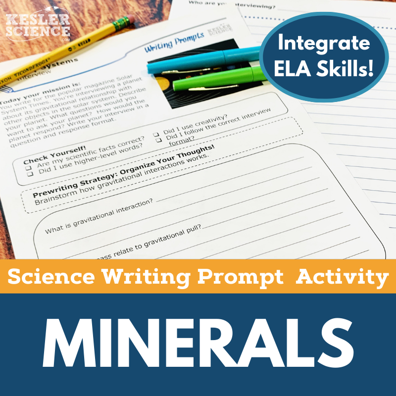 Writing Prompts - Minerals - MS 6-8