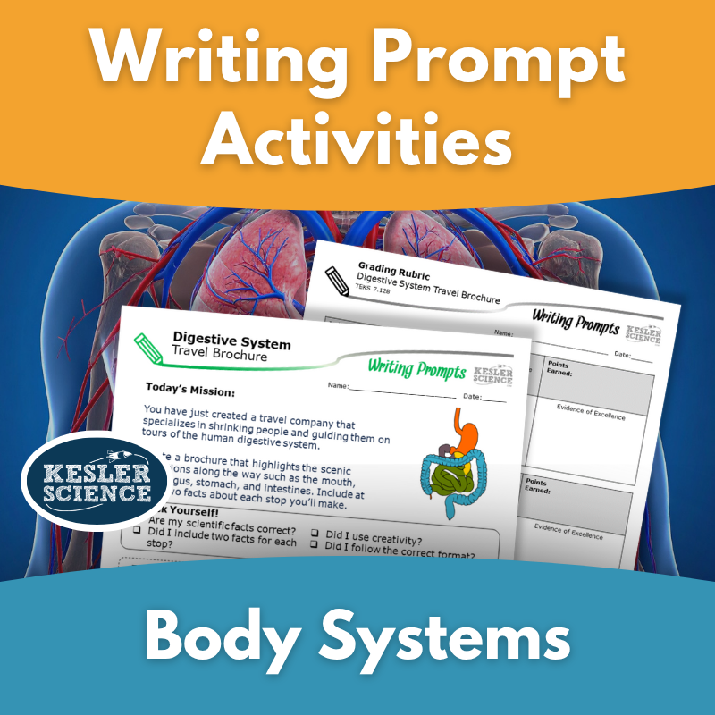 Writing Prompts - Life Science - Body Systems