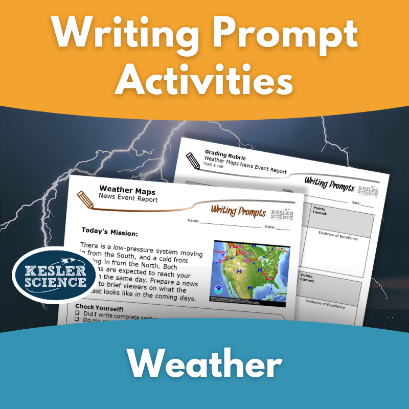 Writing Prompts - Earth Science - Weather