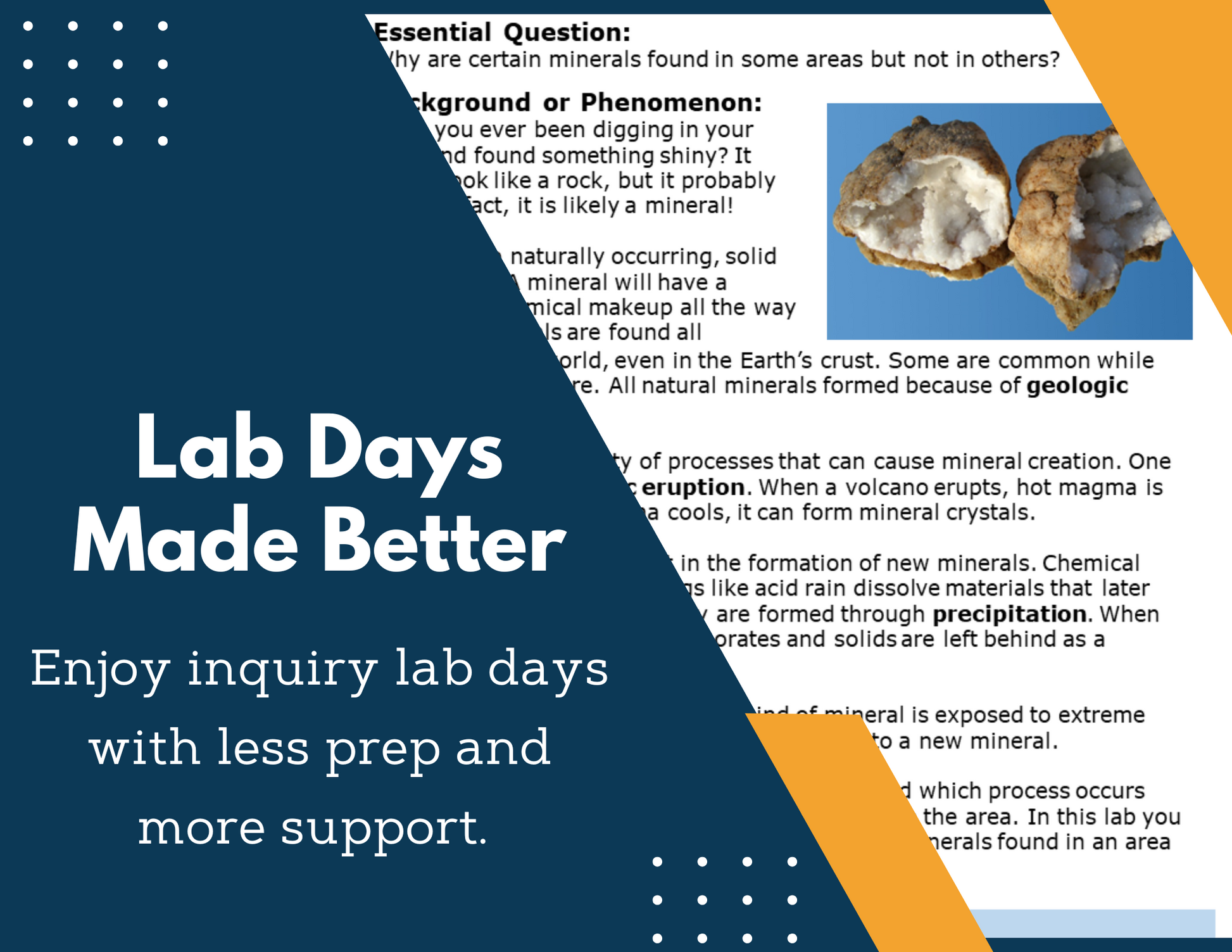 Geosciences - Mineral Distribution Inquiry Lab - NGSS MS ESS3-1