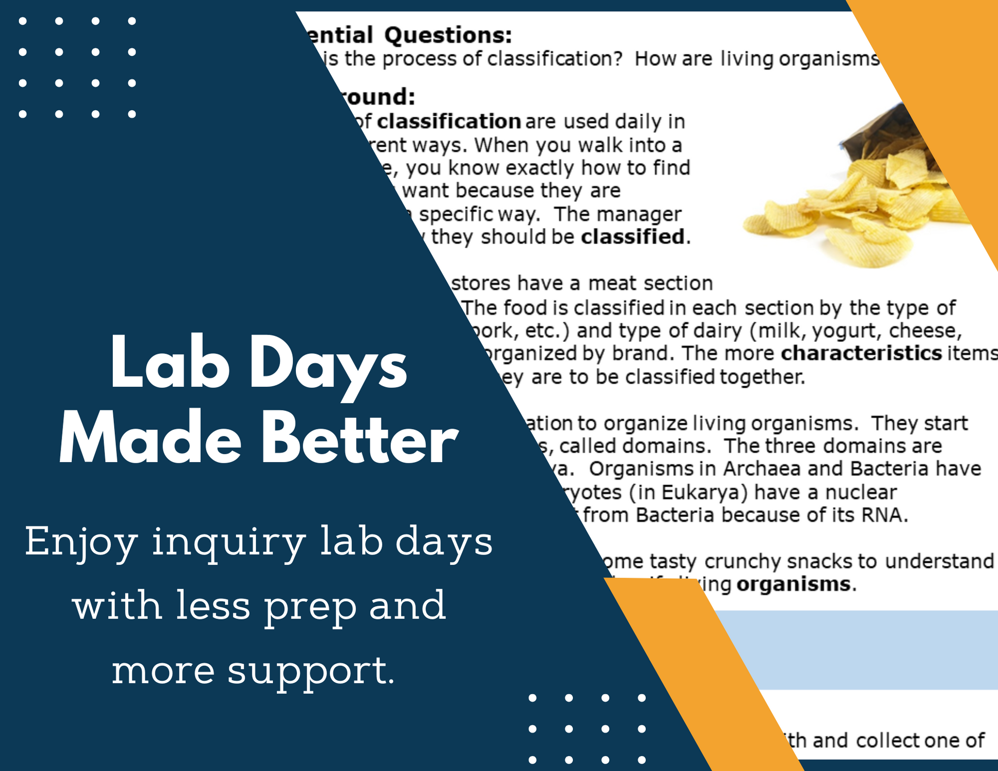 Classification Inquiry Lab - MS 6-8 Science