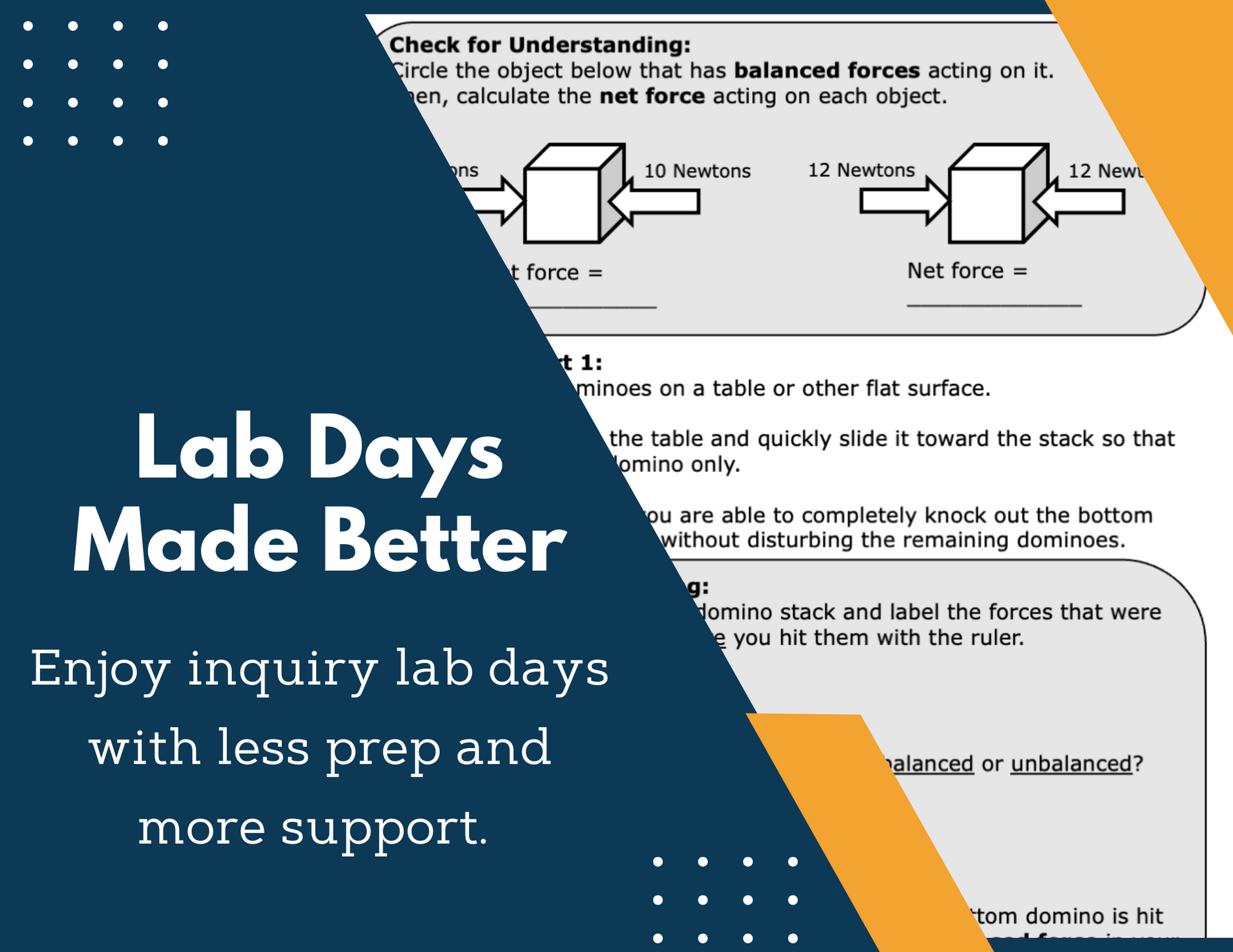 Force & Motion Bundle - Print Inquiry Labs with CER - Grades 6-8