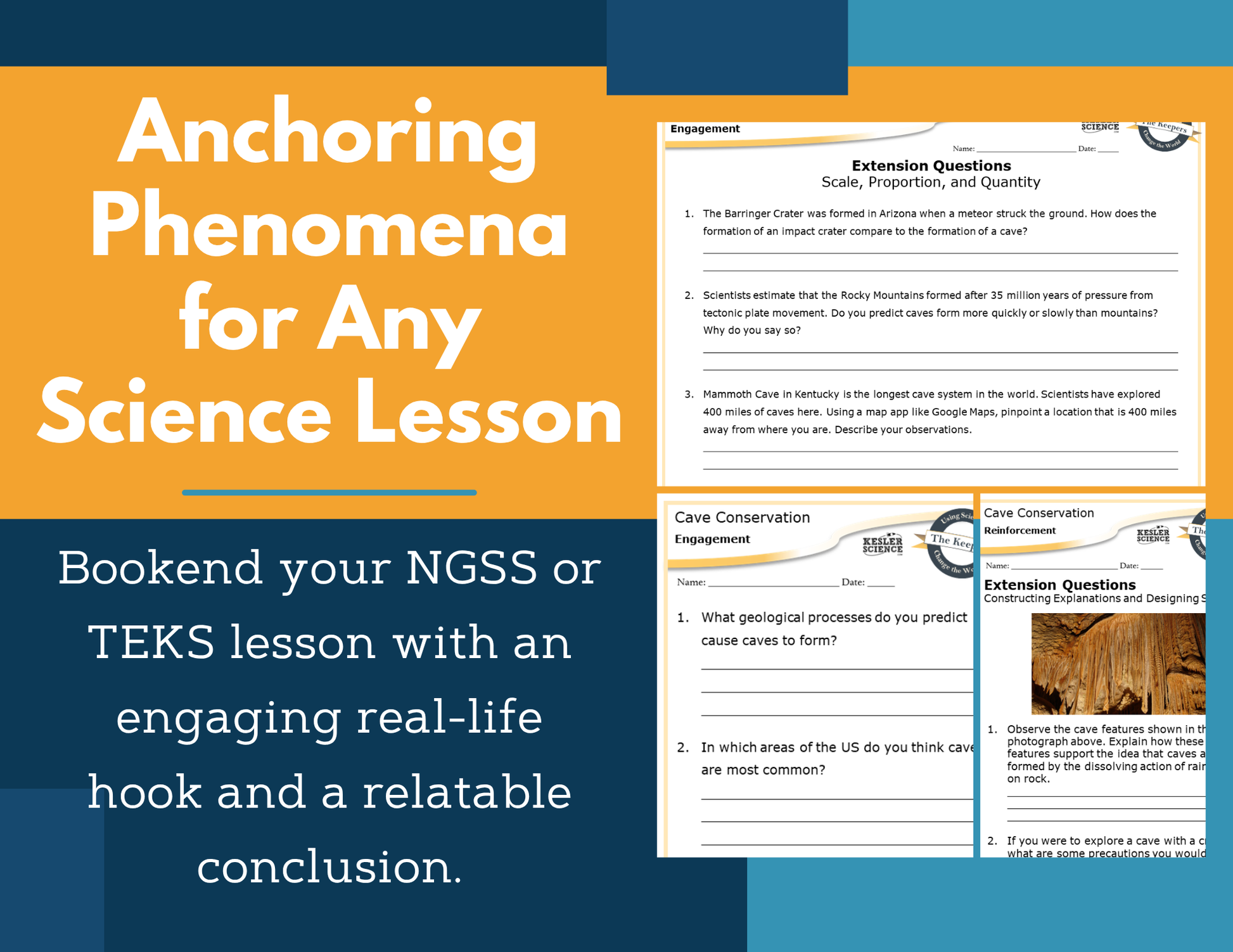 Amazing Anchors Geoscience Processes (Cave Conservation) - NGSS MS ESS2-2