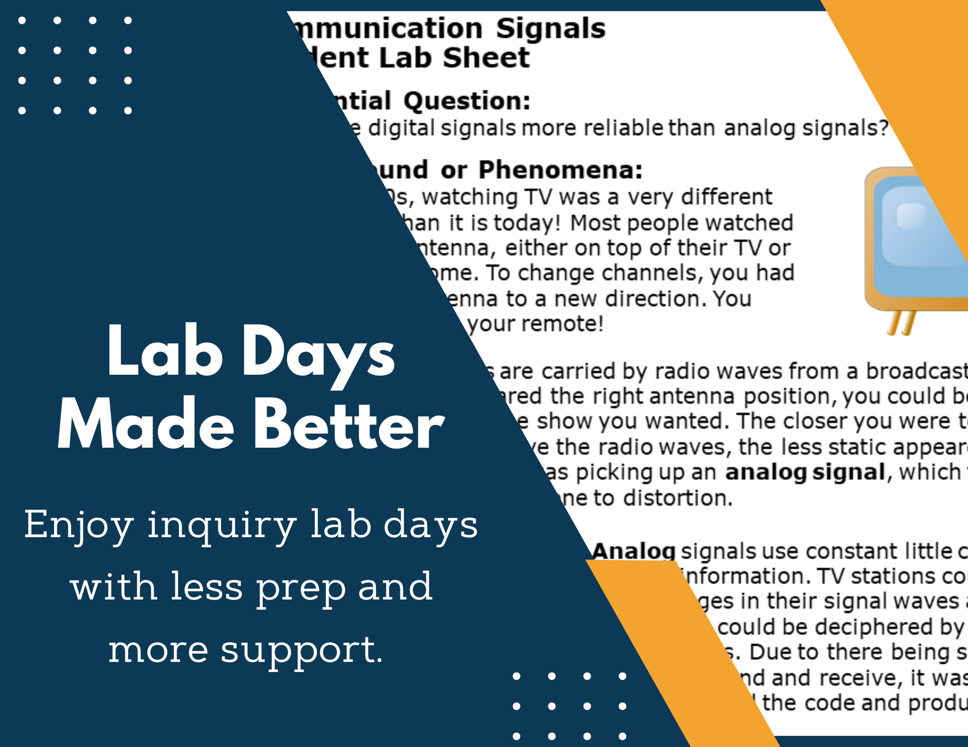 Digital vs. Analog Signals Inquiry Lab - NGSS MS PS4-3