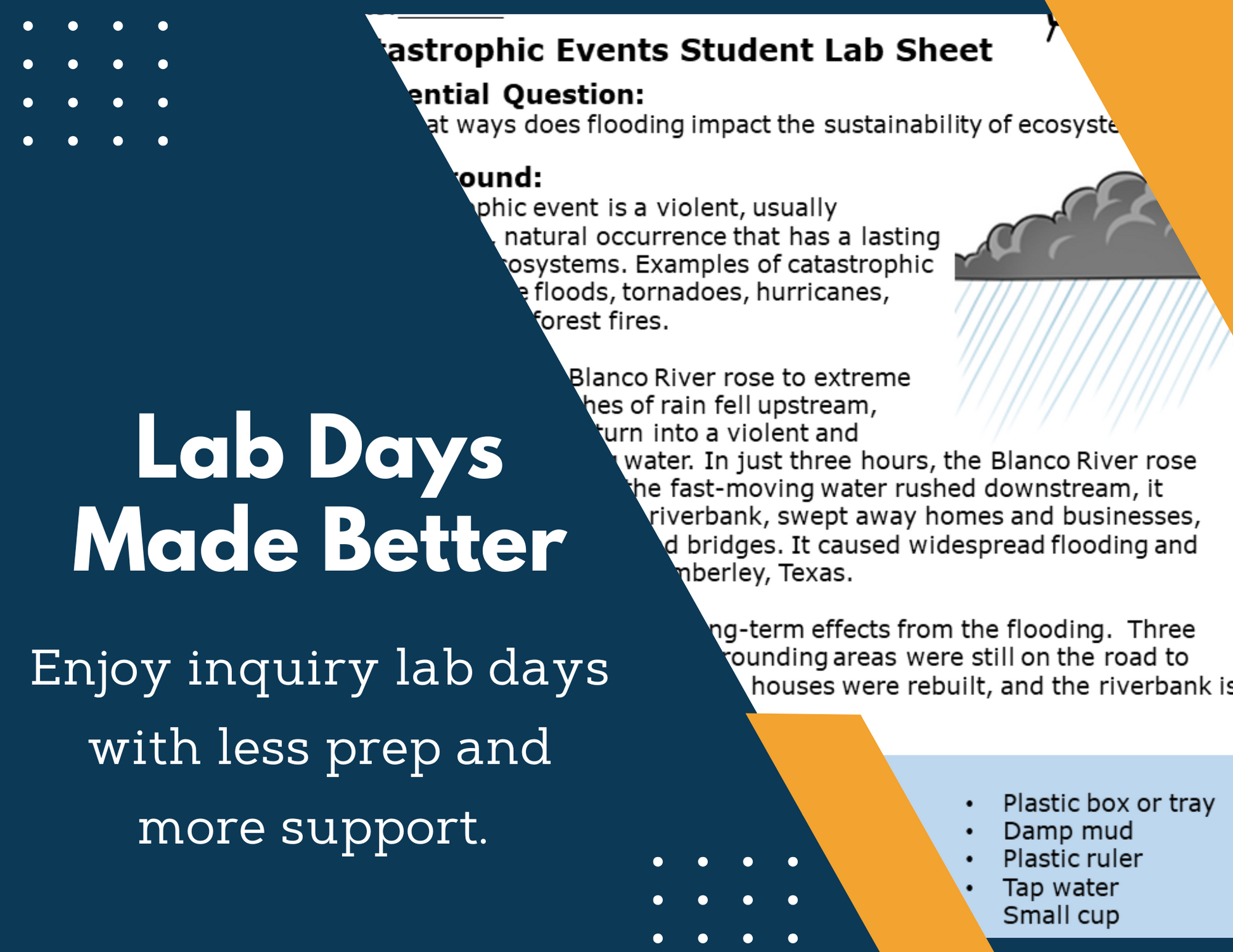 Catastrophic Events Inquiry Lab - MS 6-8 Science TEKS
