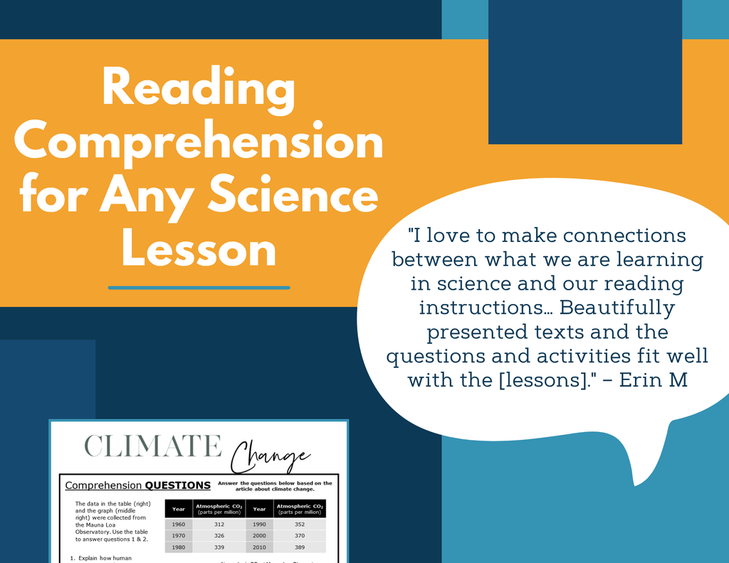 MS 6th 7th 8th Science Reading Comprehension Passages - VOL. 2 - Climate Change