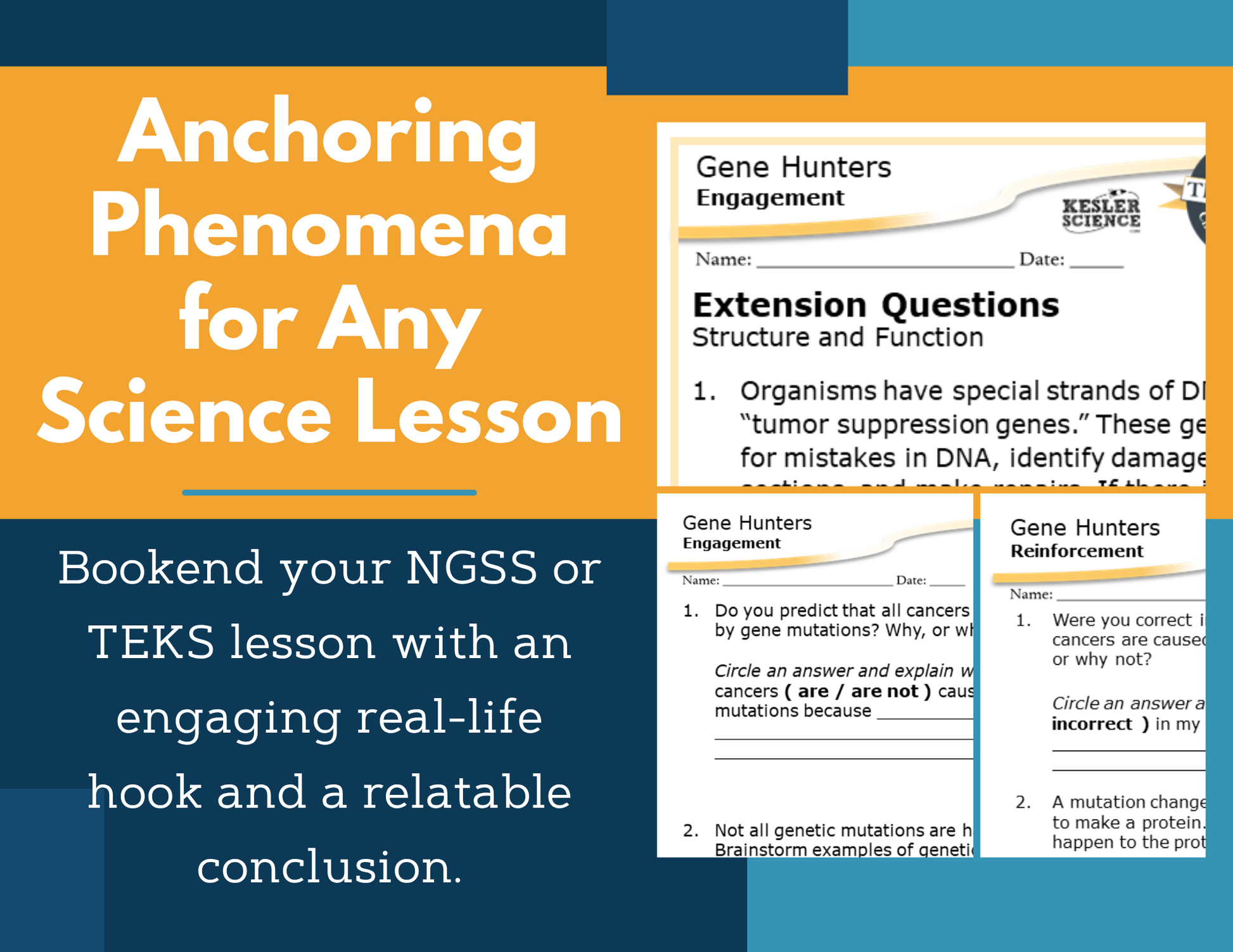 Amazing Anchors Mutations (Gene Hunters) - NGSS MS LS3-1