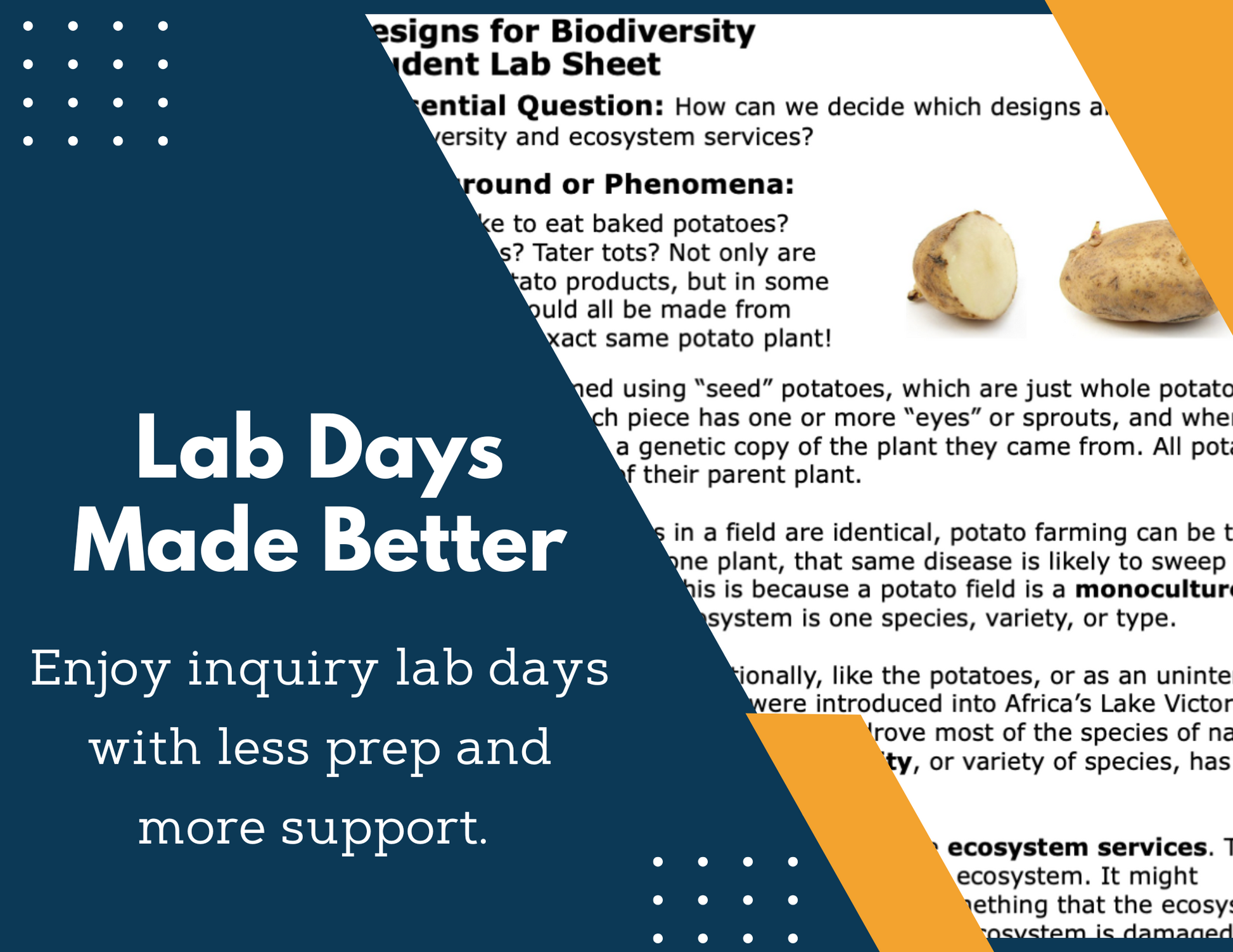 Designs for Biodiversity Inquiry Lab - NGSS MS LS2-5