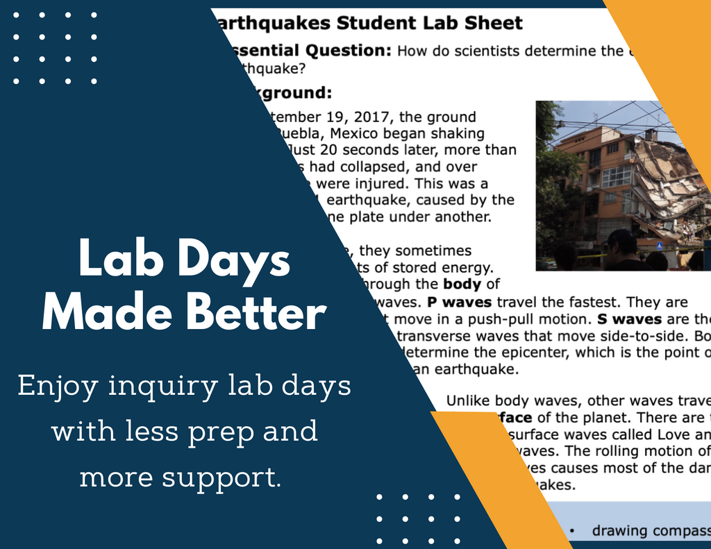 Earthquakes Inquiry Lab - MS 6-8 Science