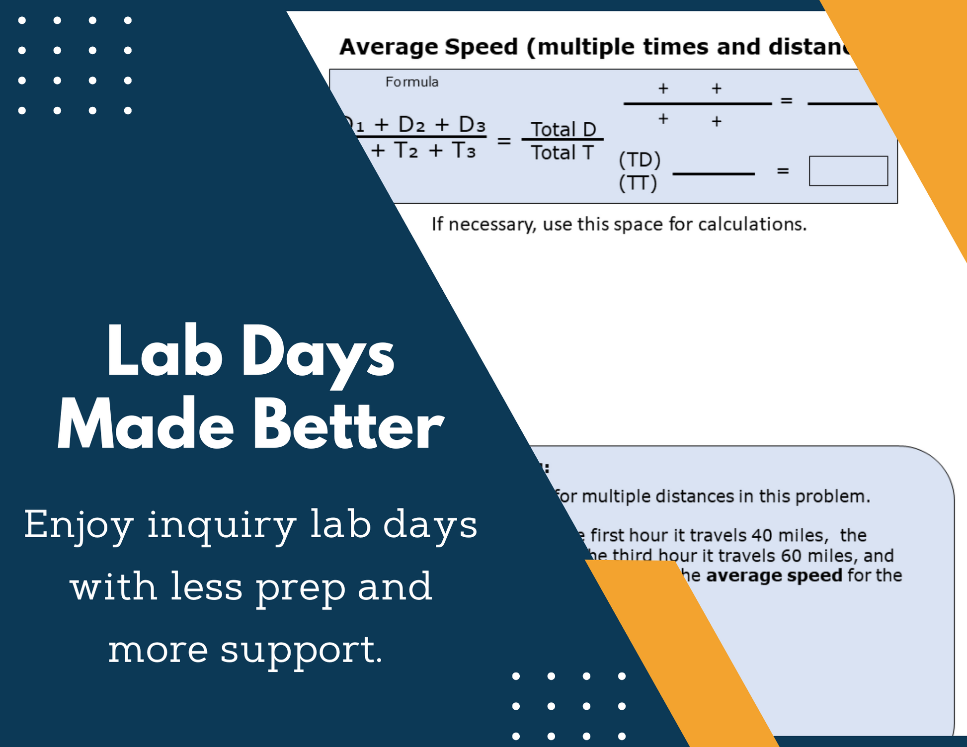 Average Speed Inquiry Lab - MS 6-8 Science TEKS