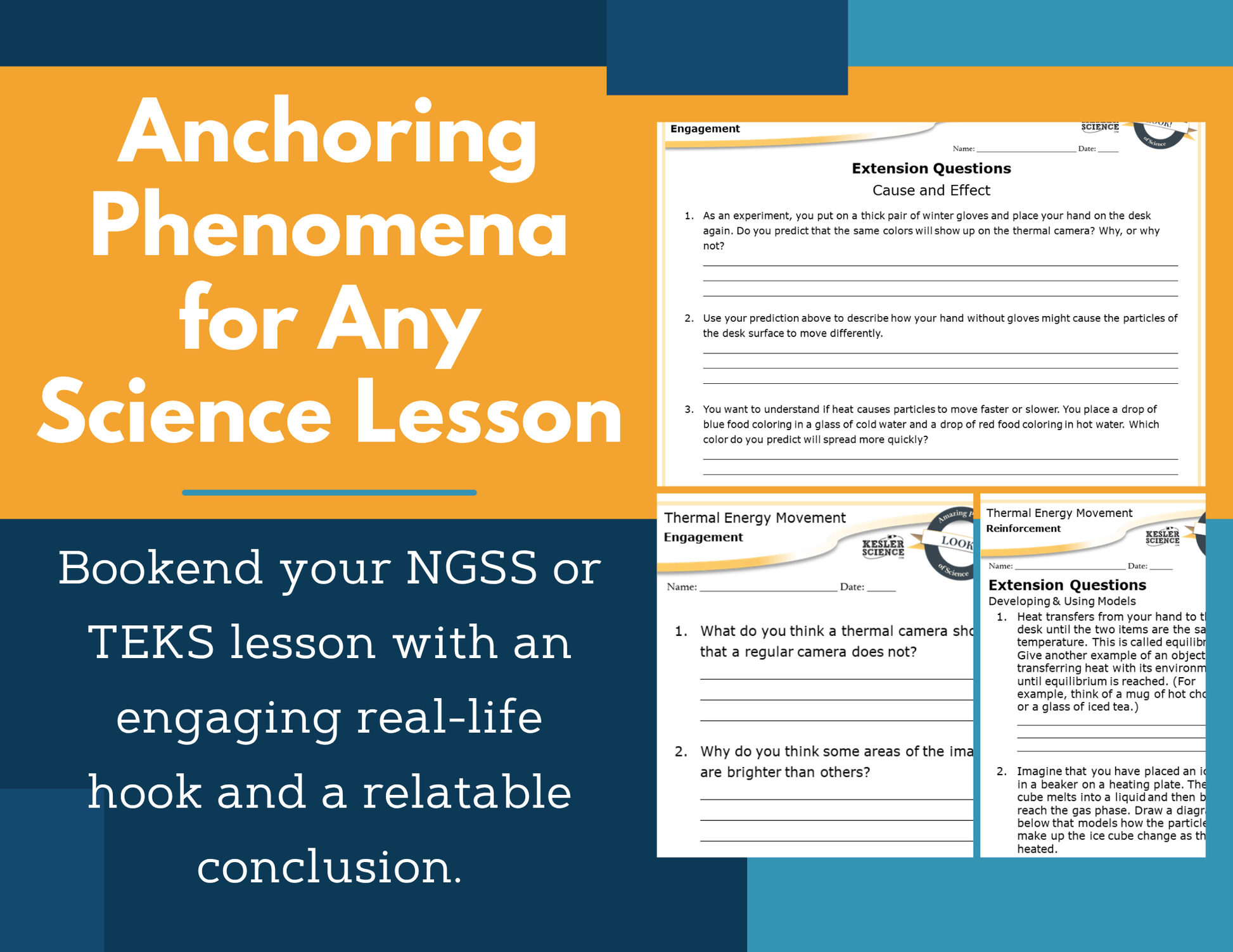 Amazing Anchors Changes in Thermal Energy (Energy Movement) - NGSS MS PS1-4, MS 6-8