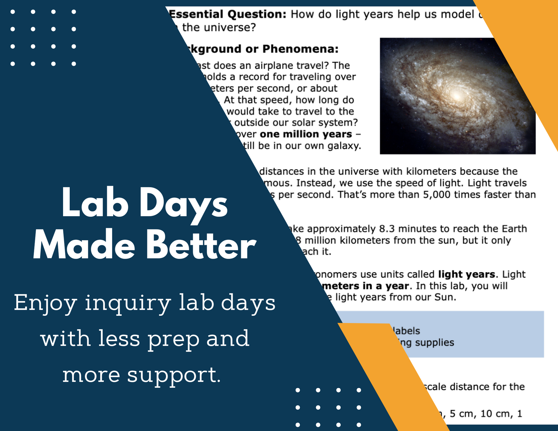 Light Years Inquiry Lab - MS 6-8 Science