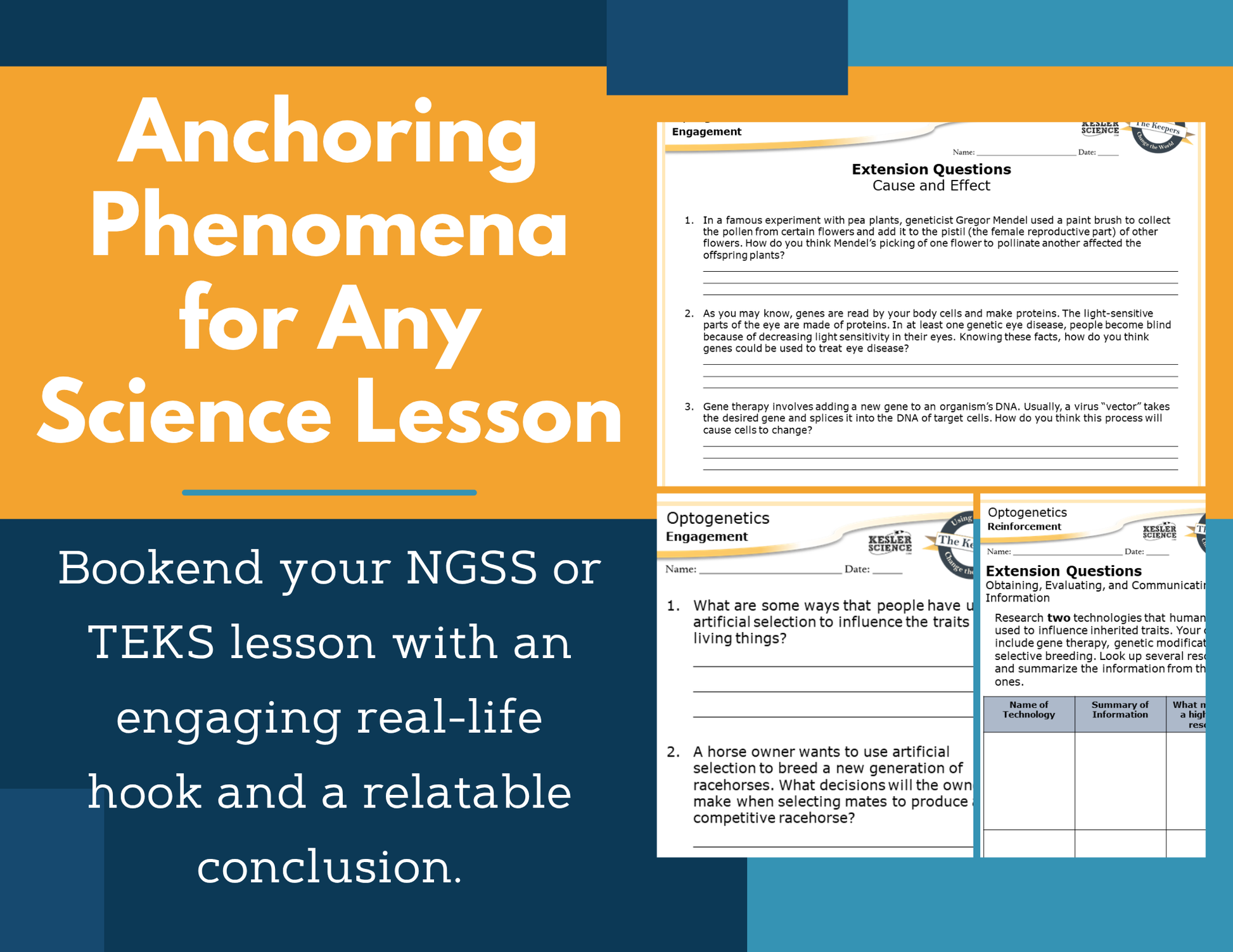 Amazing Anchors Inheritance of Desired Traits (Optogenetics) - NGSS MS LS4-5