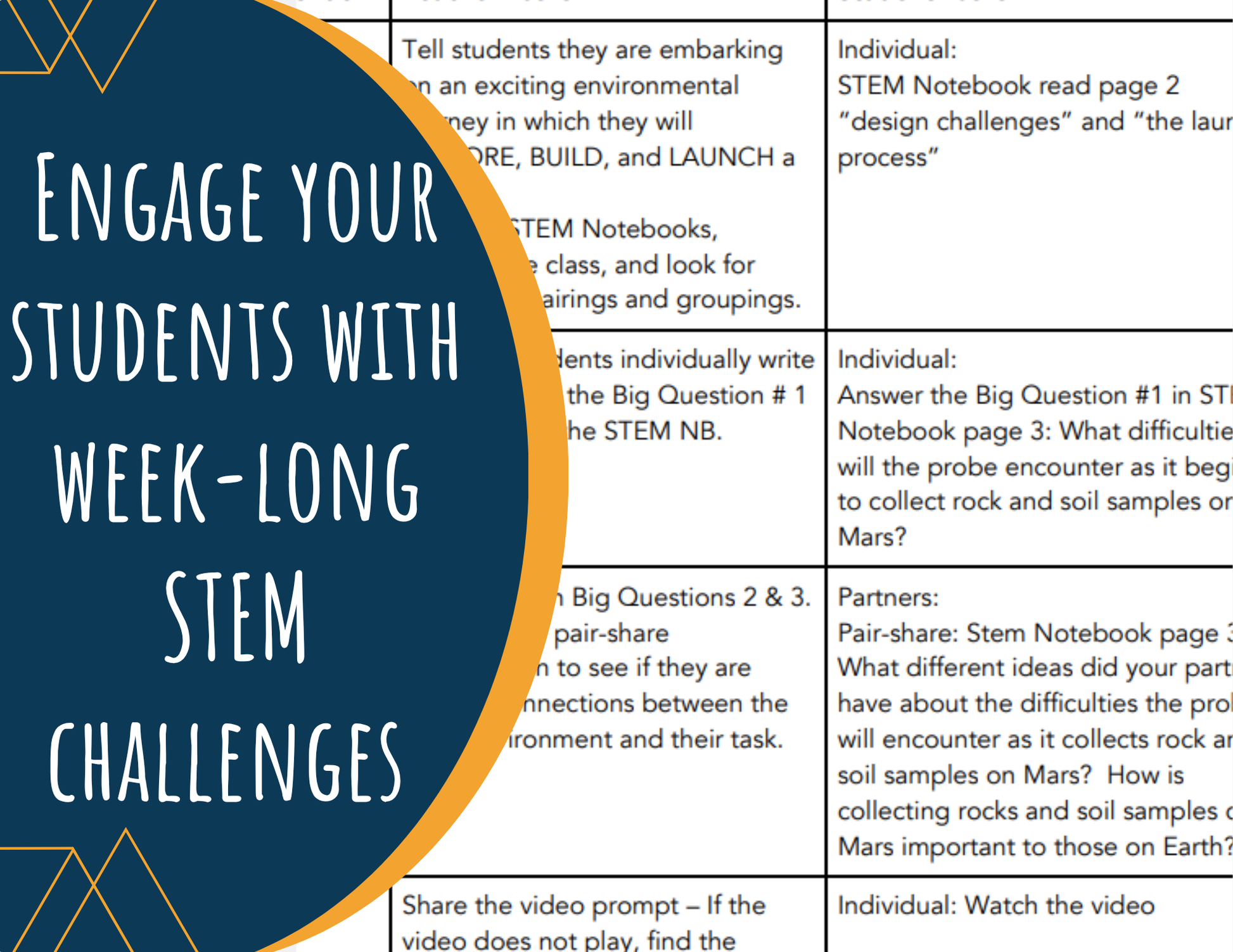 STEM Challenge - Project: Explore Mars - Create a Space Probe for a MARS Mission