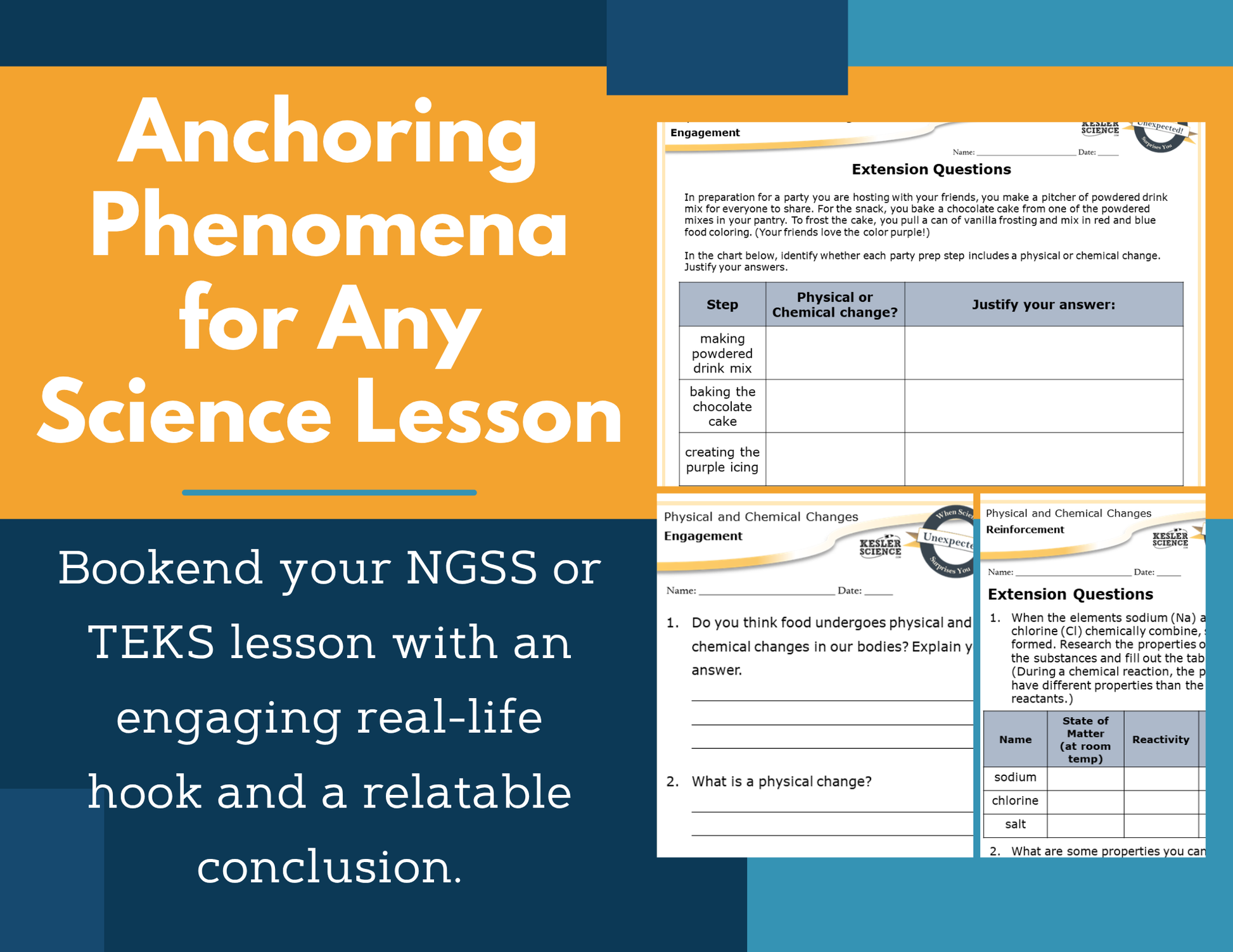 Amazing Anchors Physical & Chemical Changes - MS 6-8