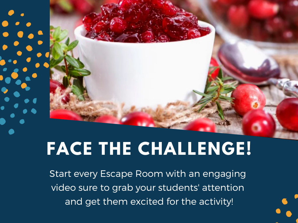 Thanksgiving Escape Room - 6th 7th 8th Grade Science Review Activity