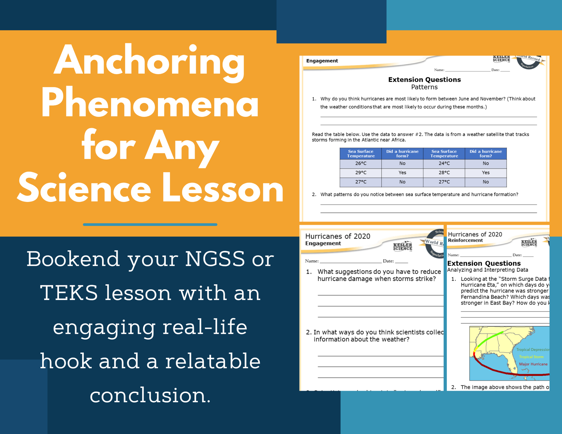 Amazing Anchors Forecast Catastrophic Events (Hurricanes of 2020) - NGSS MS ESS3-2