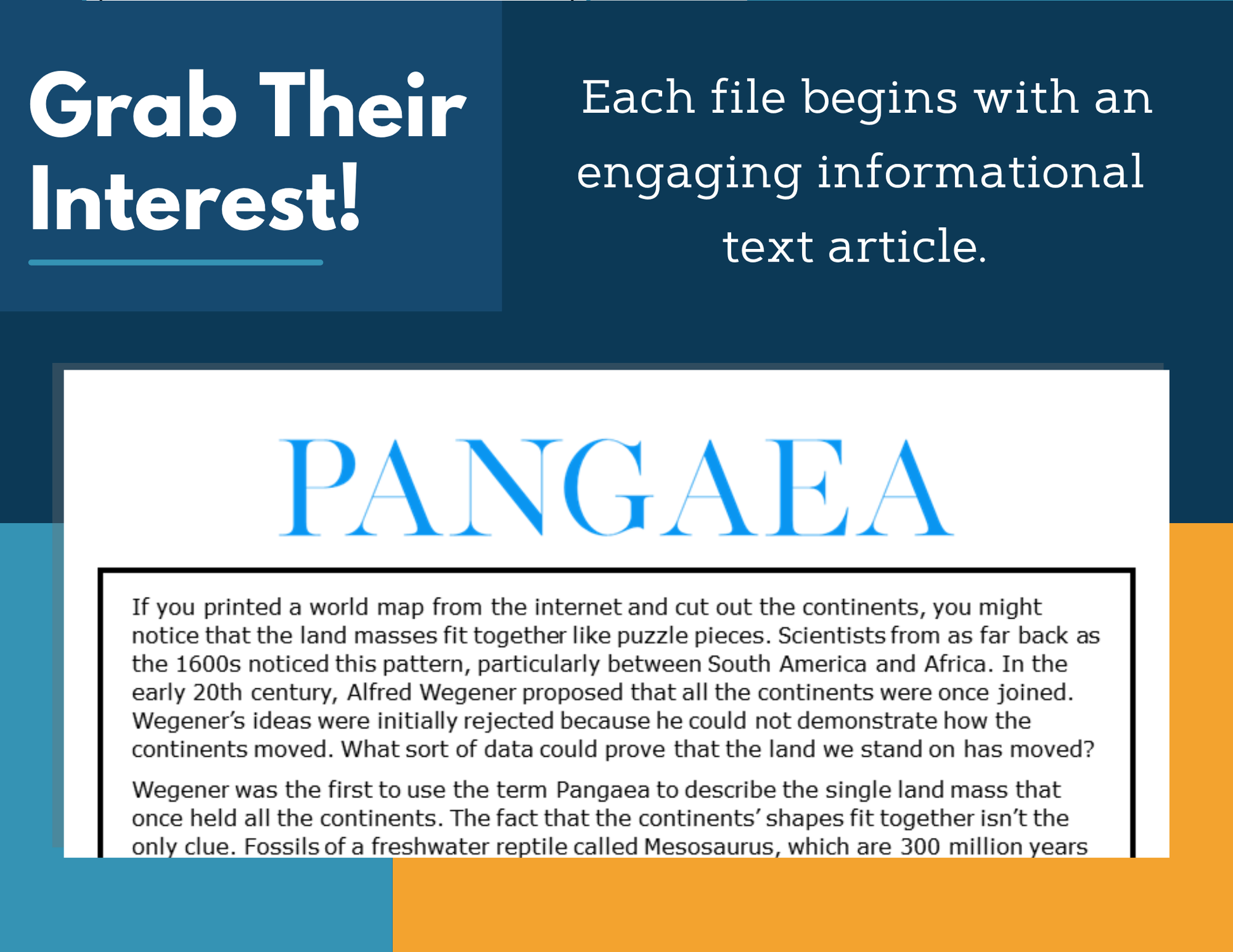 MS 6th 7th 8th Science Reading Comprehension Passages - VOL. 2 - Pangaea