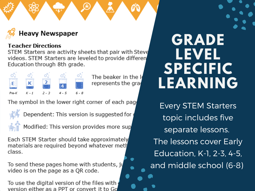 STEM Starters - Heavy Newspaper - No-Prep PreK-8