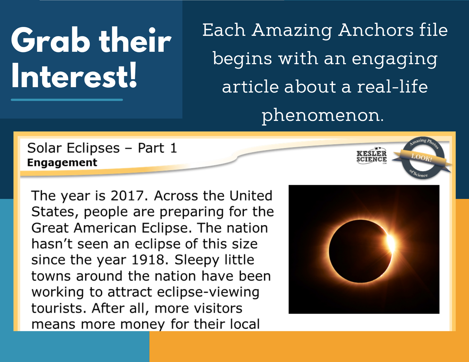 Amazing Anchors Solar Eclipses - NGSS MS ESS1-1