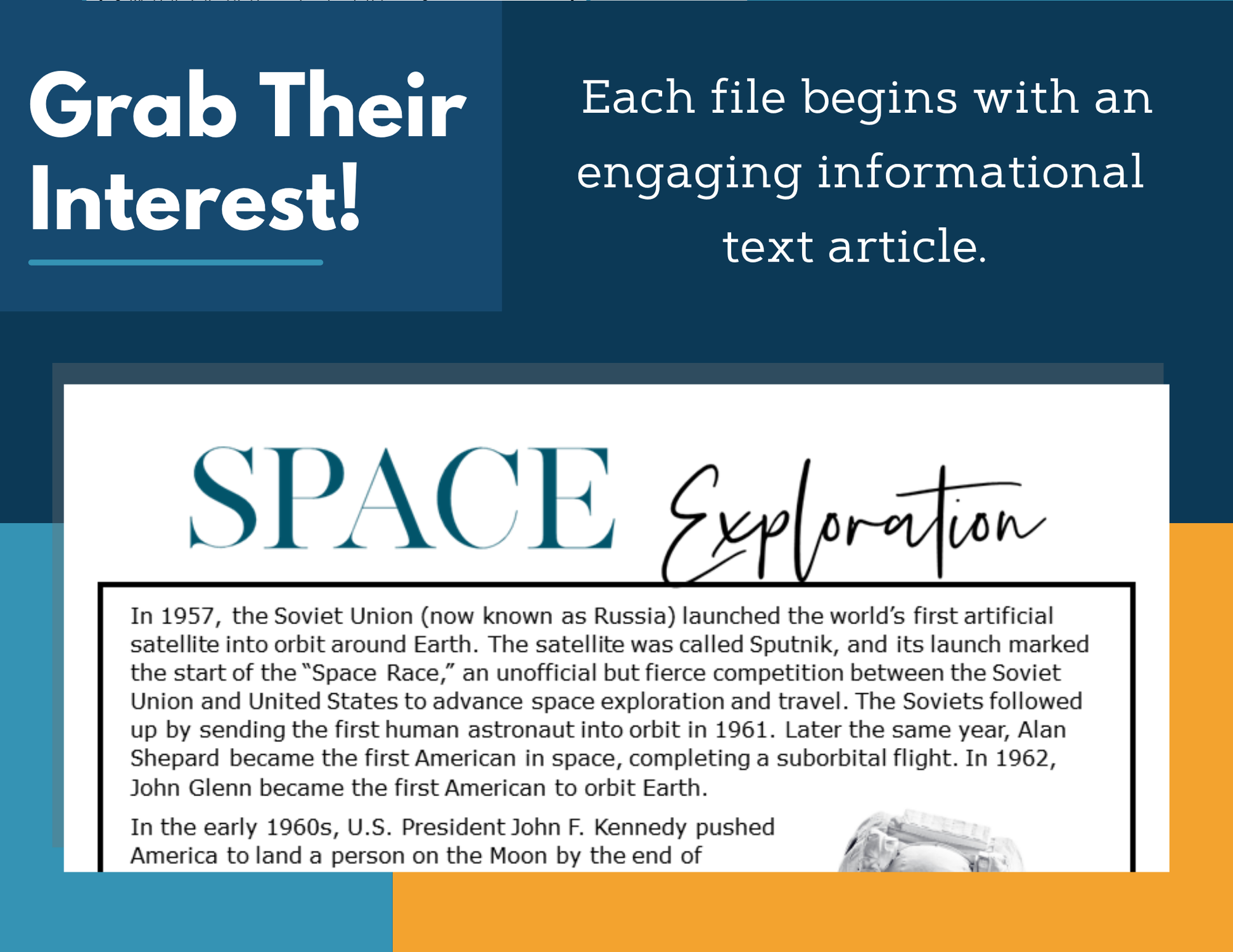 MS 6th 7th 8th Science Reading Comprehension Passages - VOL. 2 - Space Exploration