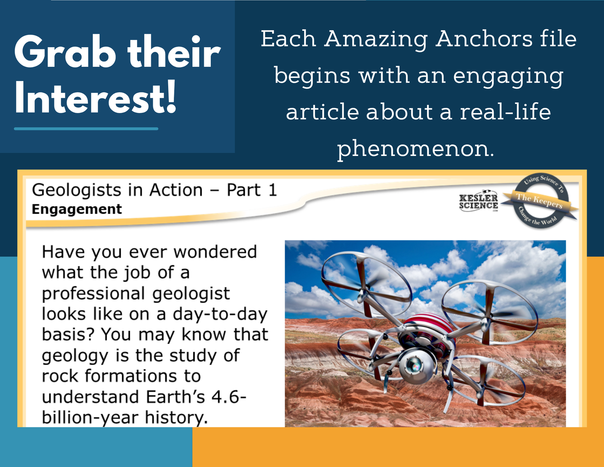 Amazing Anchors Geologic Time Scale of Earth (Geologists in Action) - NGSS MS ESS1-4