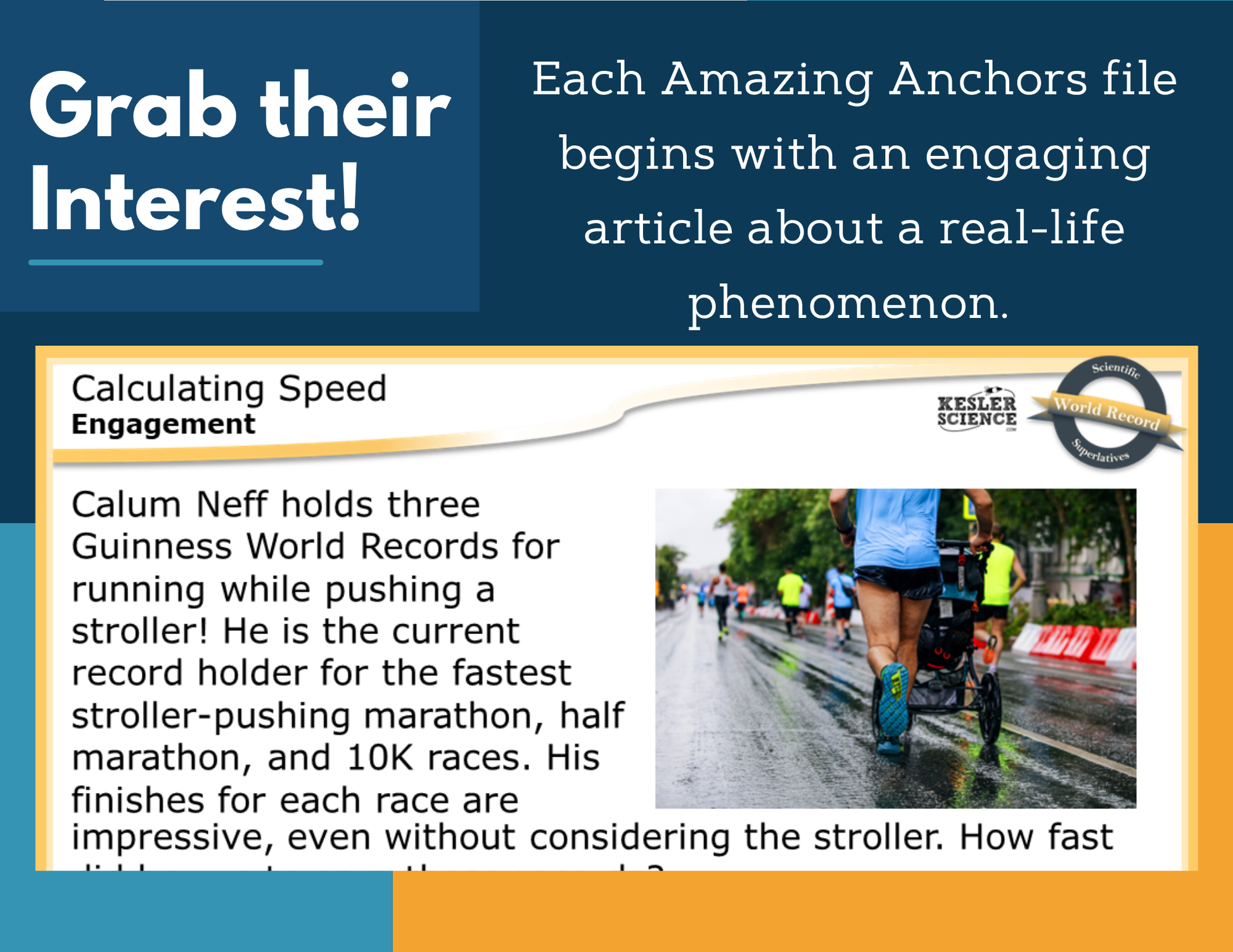 Amazing Anchors Speed, Velocity, & Acceleration (Calculating Speed) - MS 6-8