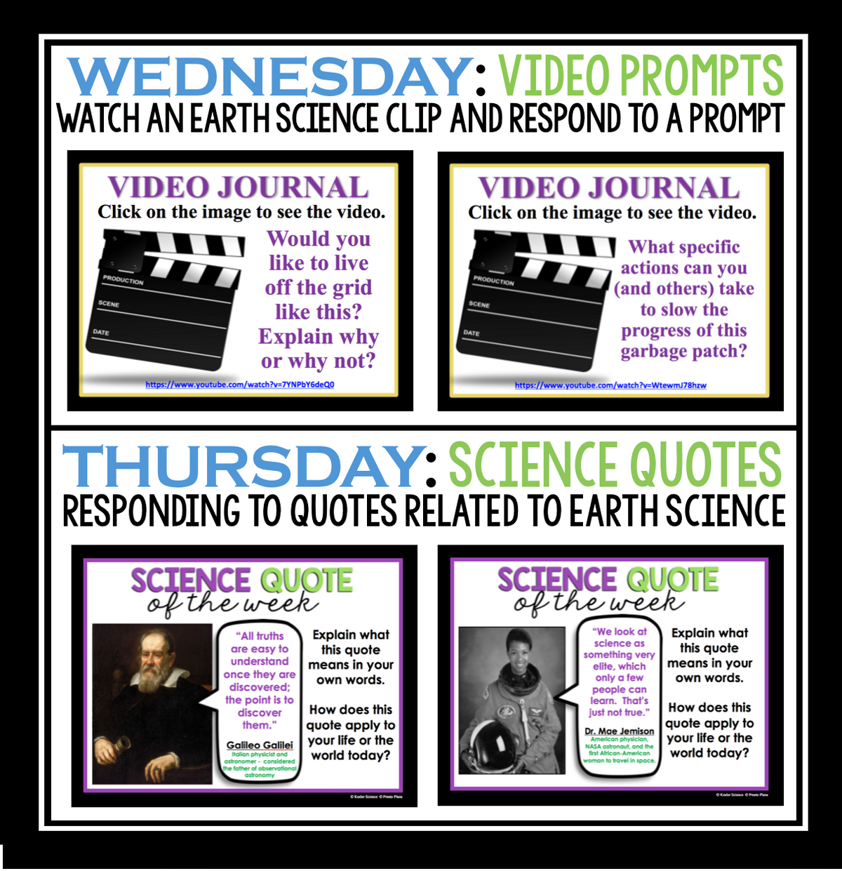 Earth Science Bell Ringer Earth Science Warm Ups & Bell Ringers - Full Year Resource - Grades 6 ...