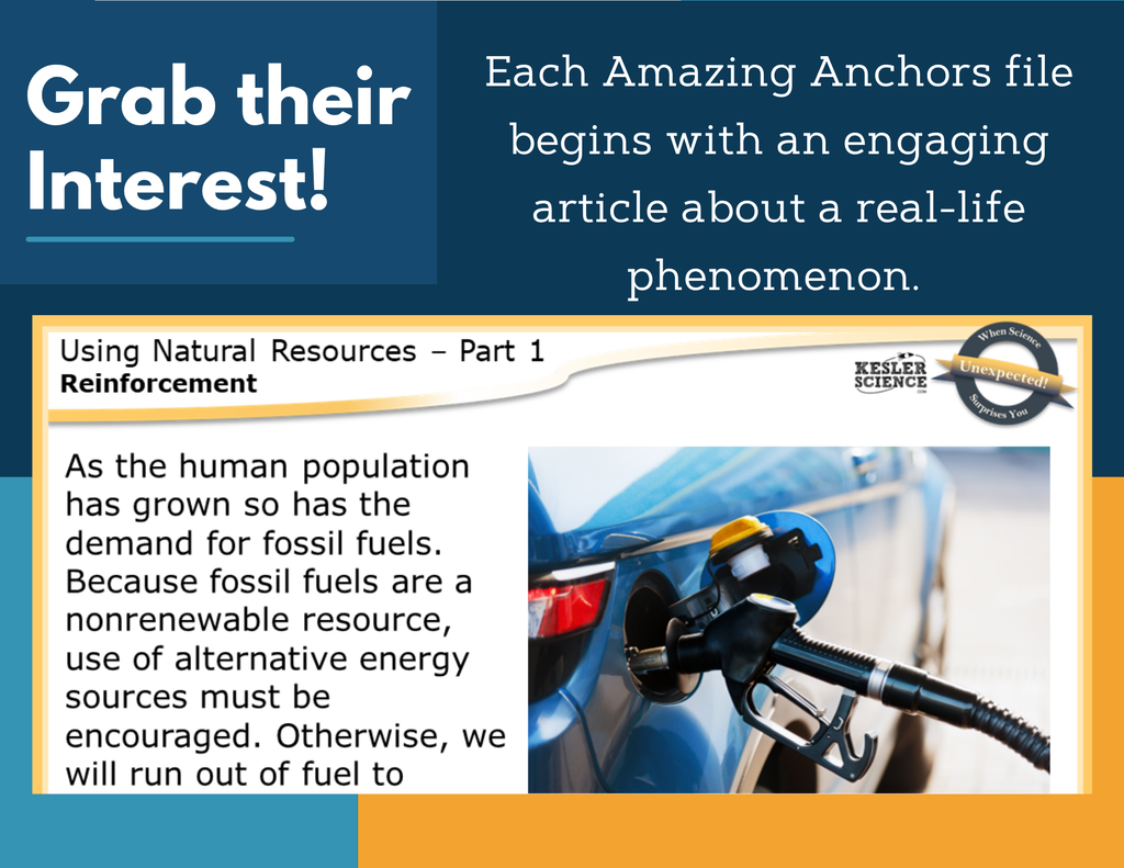 Amazing Anchors Short- & Long-term Environmental Impacts (Using Natural Resources) - NGSS MS ESS3-4