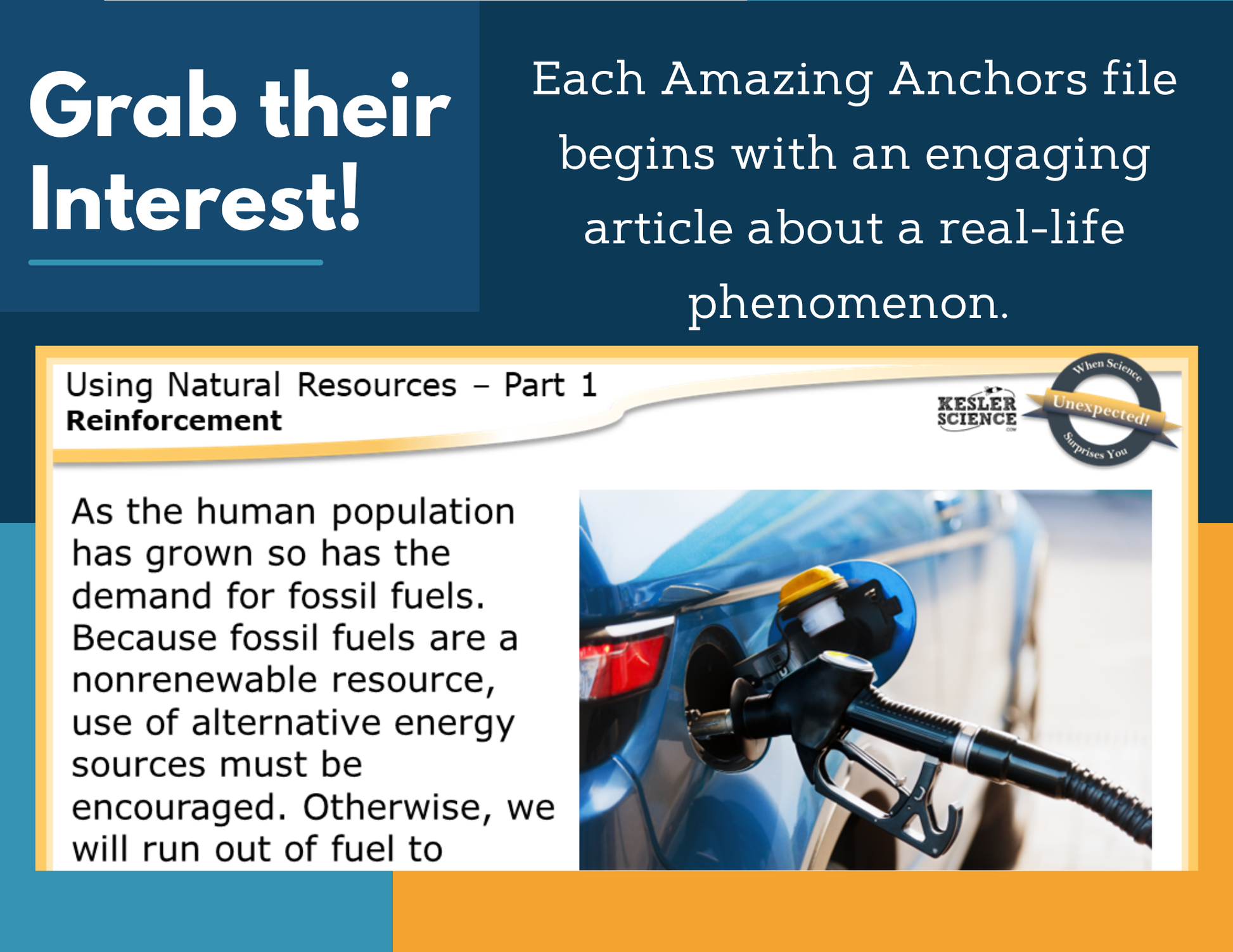Amazing Anchors Short- & Long-term Environmental Impacts (Using Natural Resources) - NGSS MS ESS3-4