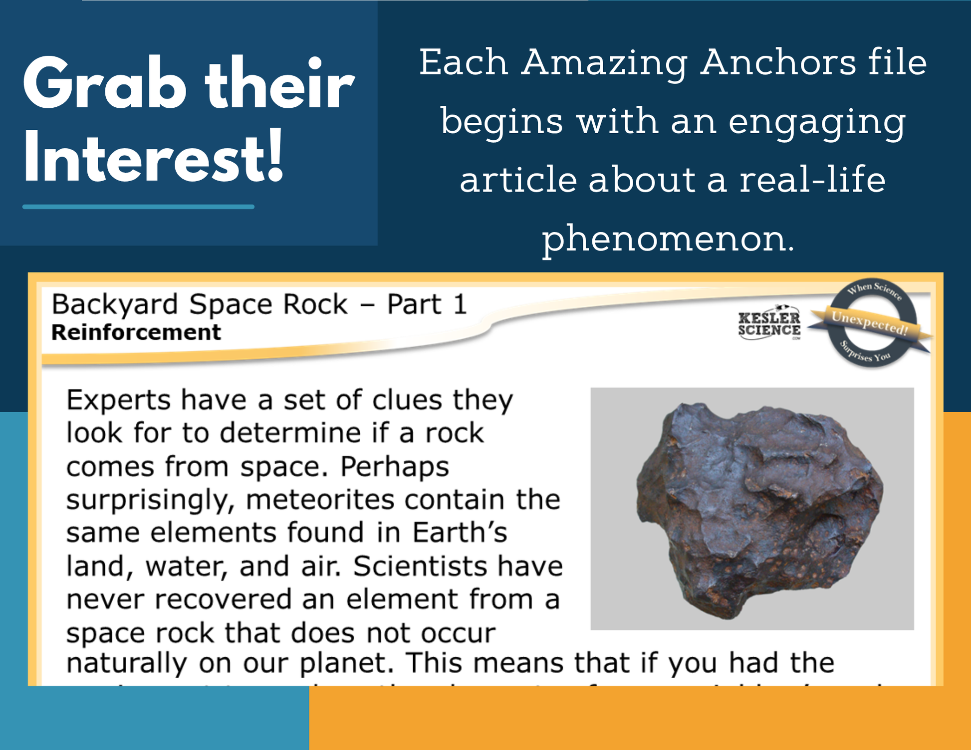 Amazing Anchors Elements of Earth (Backyard Space Rocks) - MS 6-8