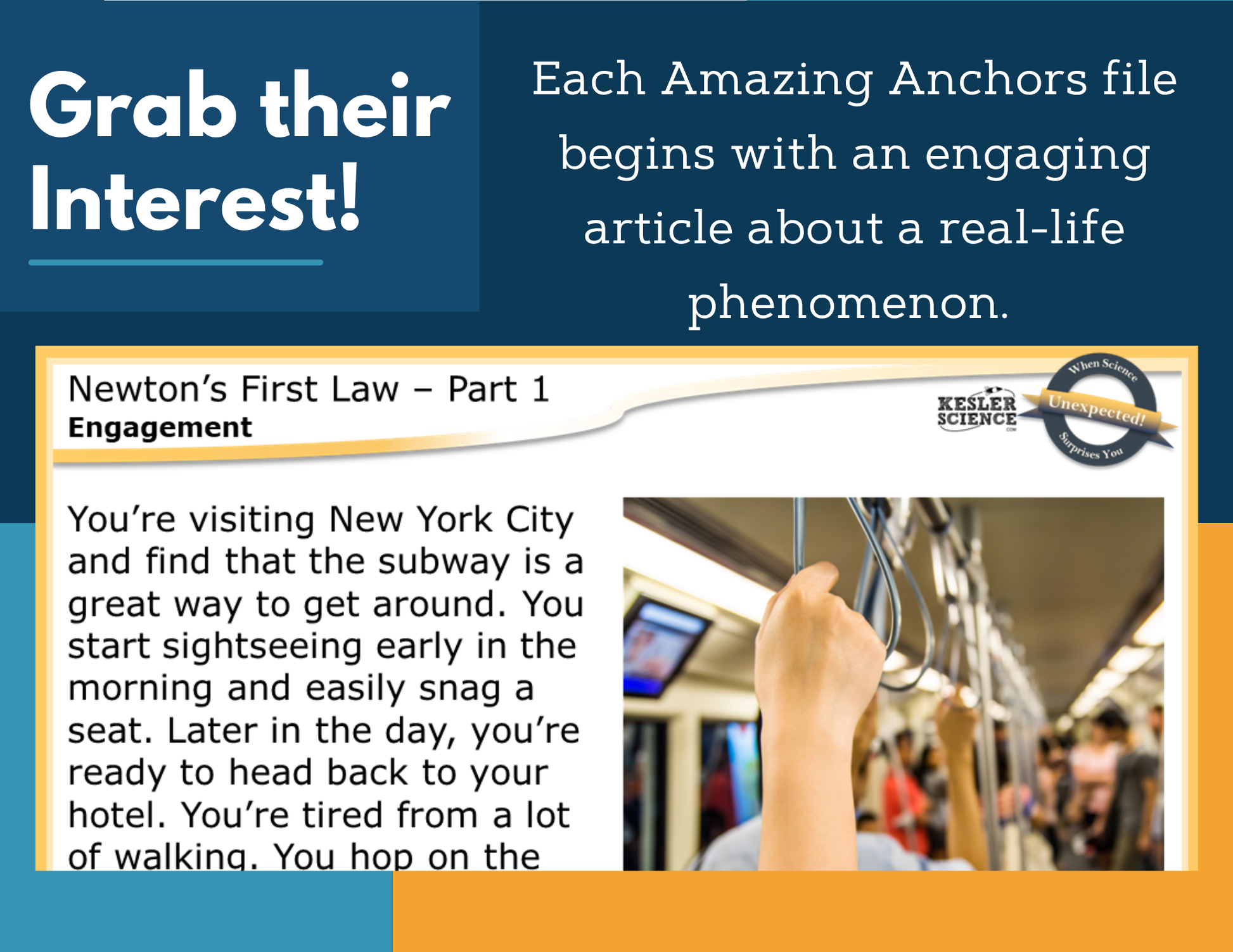 Amazing Anchors Newton's First Law - MS 6-8