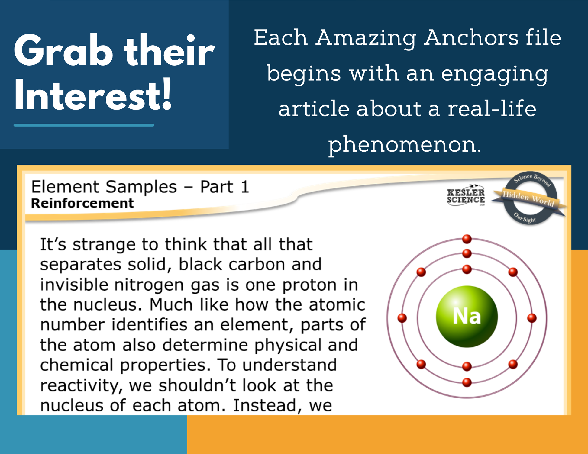 Amazing Anchors Chemical Bonds (Element Samples) - MS 6-8