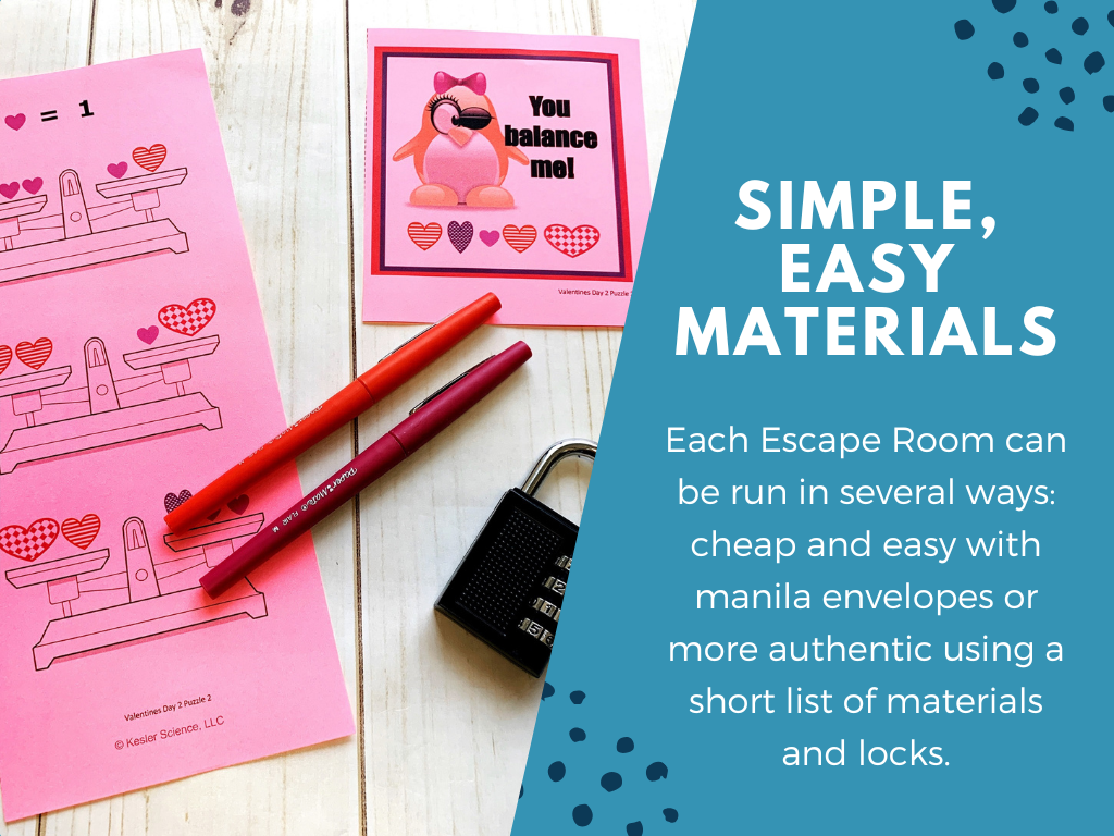 Valentine's Day Science Escape Room - Season 2 - 6th 7th 8th Grade Science Review Activity