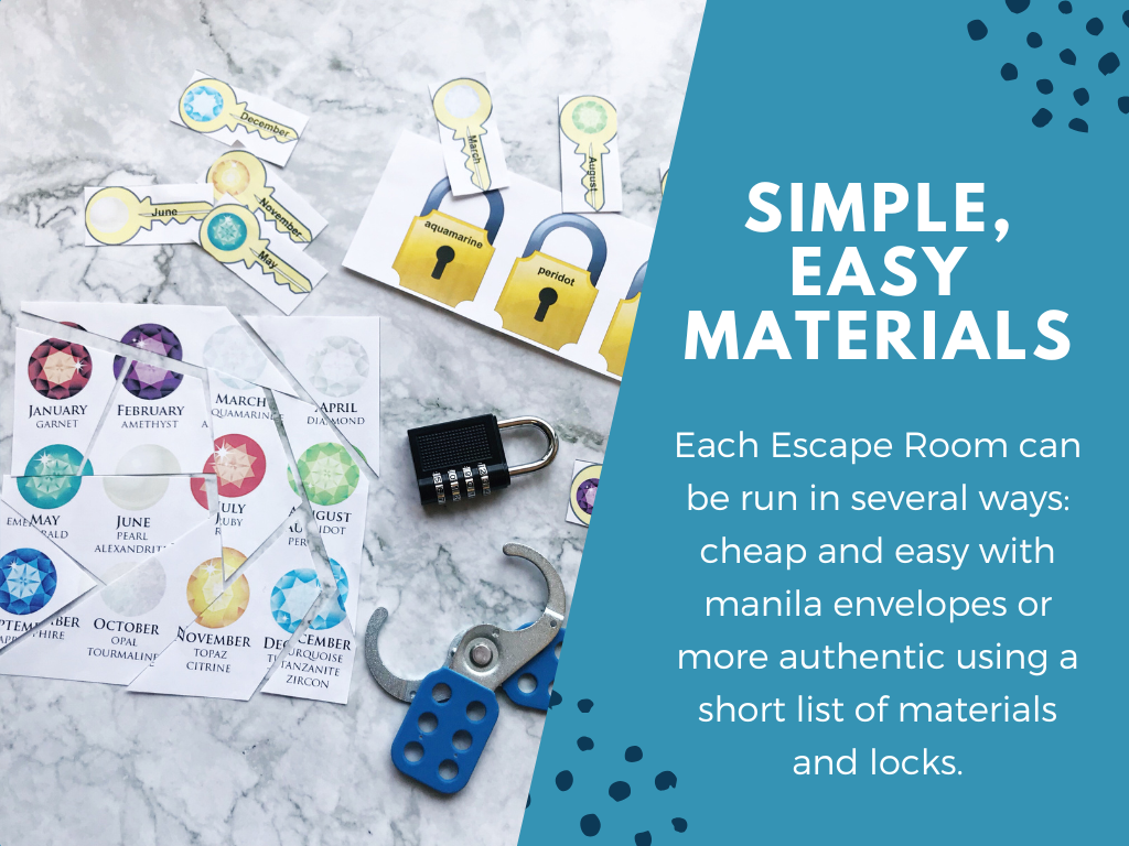 Properties of Minerals Escape Room - 6th 7th 8th Grade Science Review Activity