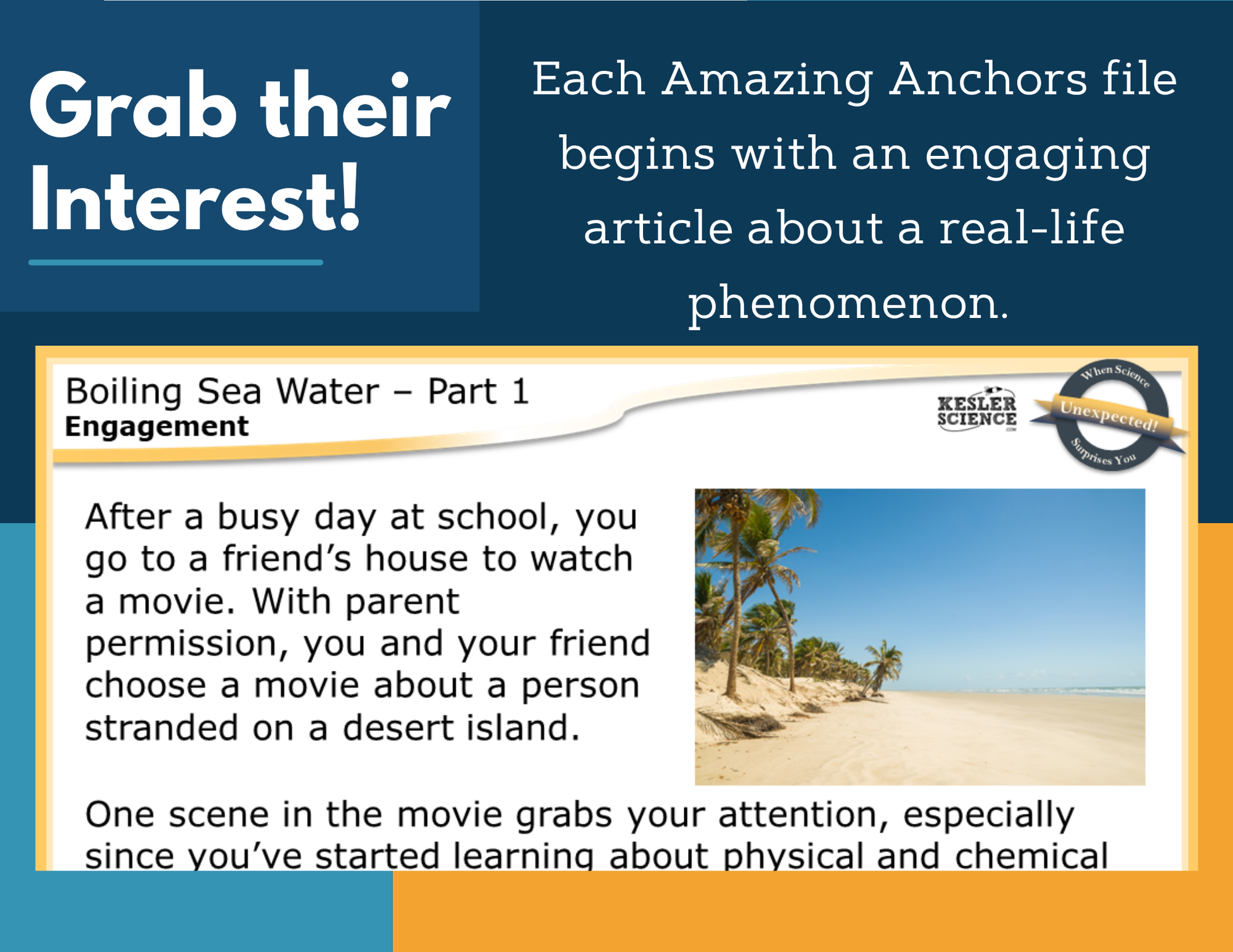 Amazing Anchors Chemical Reactions (Boiling Seawater) - NGSS MS PS1-2