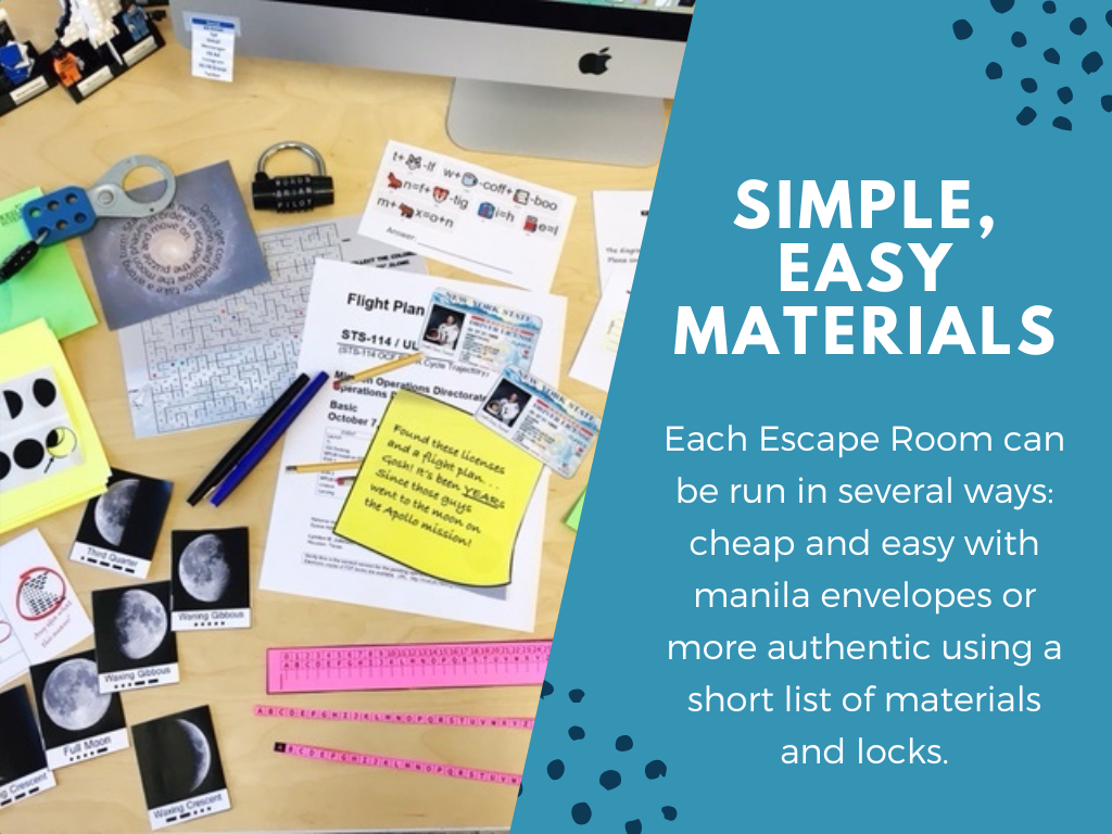 Lunar Cycle Escape Room - 6th 7th 8th Grade Science Review Activity