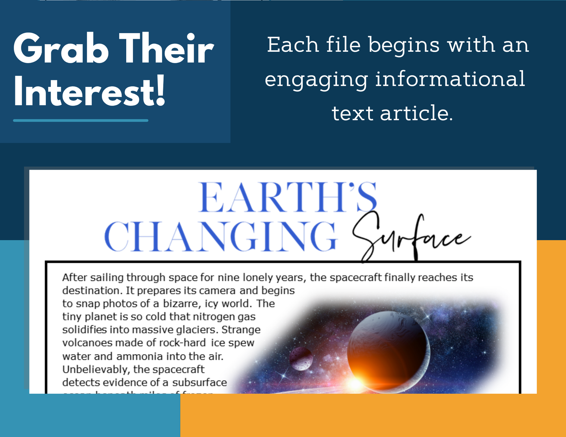 MS 6th 7th 8th Science Reading Comprehension Passages - VOL. 2 - Earth's Changing Surface