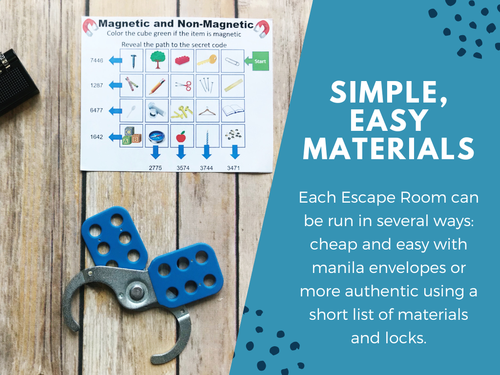 Electromagnetism Escape Room - 6th 7th 8th Grade Science Review Activity