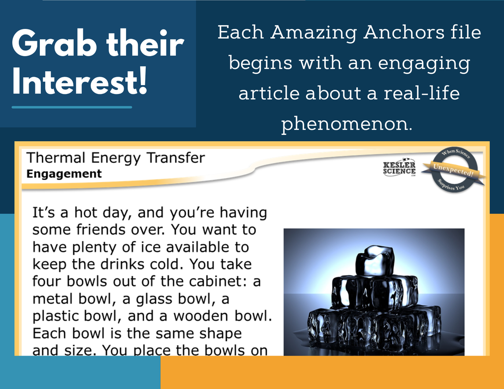 Amazing Anchors Thermal Energy Transfer - NGSS MS PS2-2