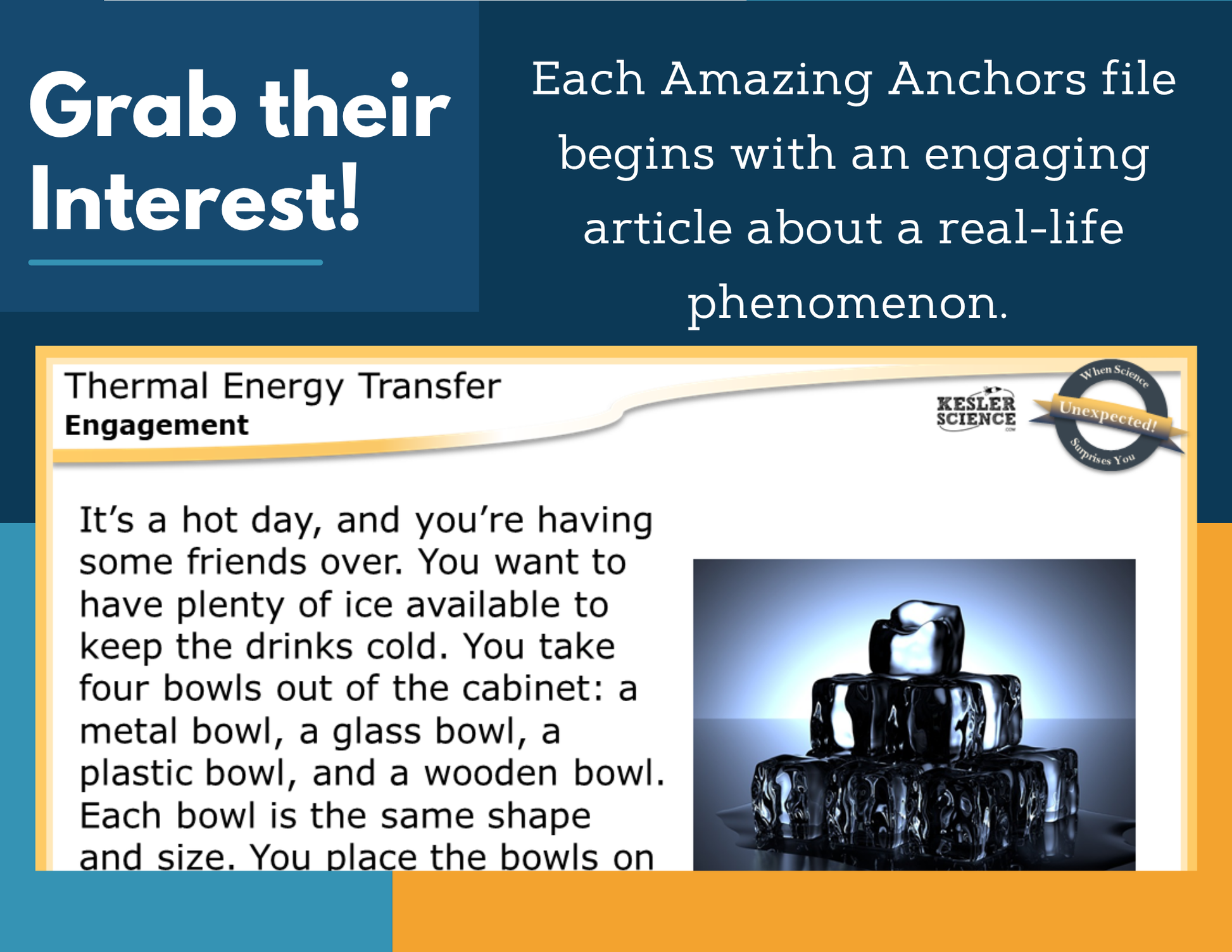 Amazing Anchors Thermal Energy Transfer - NGSS MS PS2-2