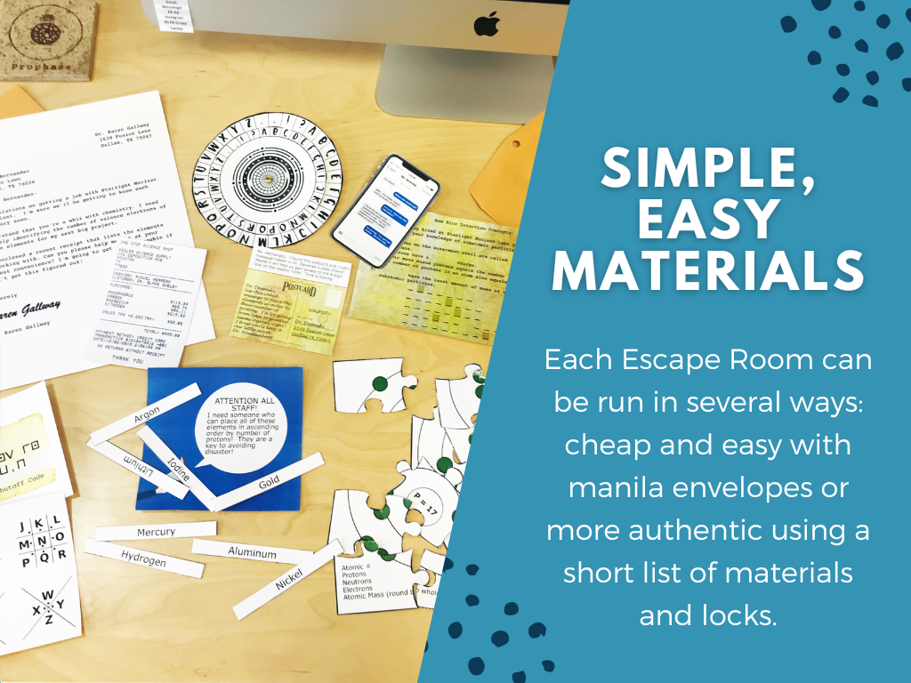 Atoms Escape Room - 6th 7th 8th Grade Science Review Activity