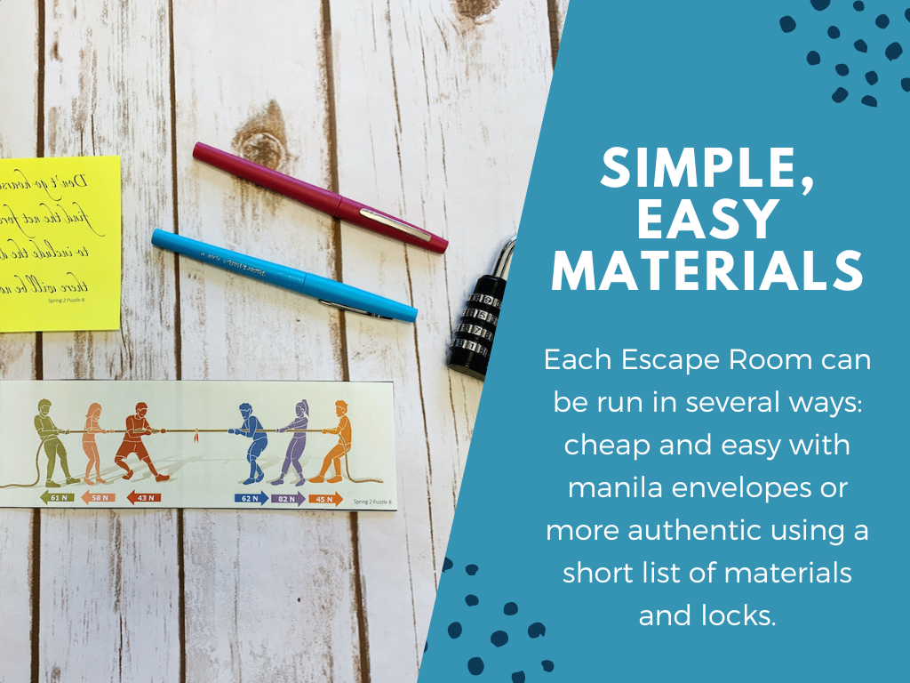 Spring Escape Room - Season 2 - 6th 7th 8th Grade Science Review Activity