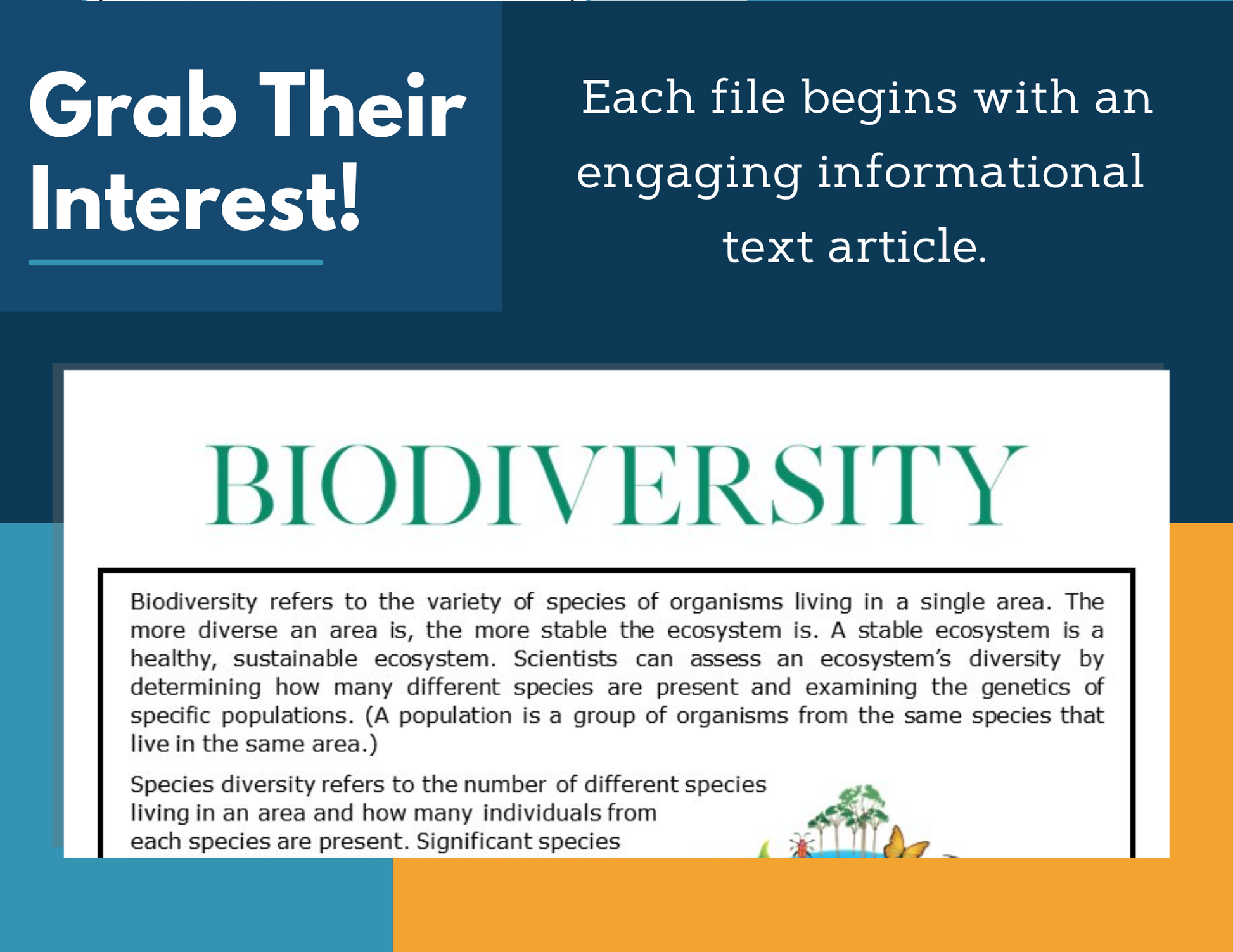 MS 6th 7th 8th Science Reading Comprehension Passages - VOL. 3 - Biodiversity